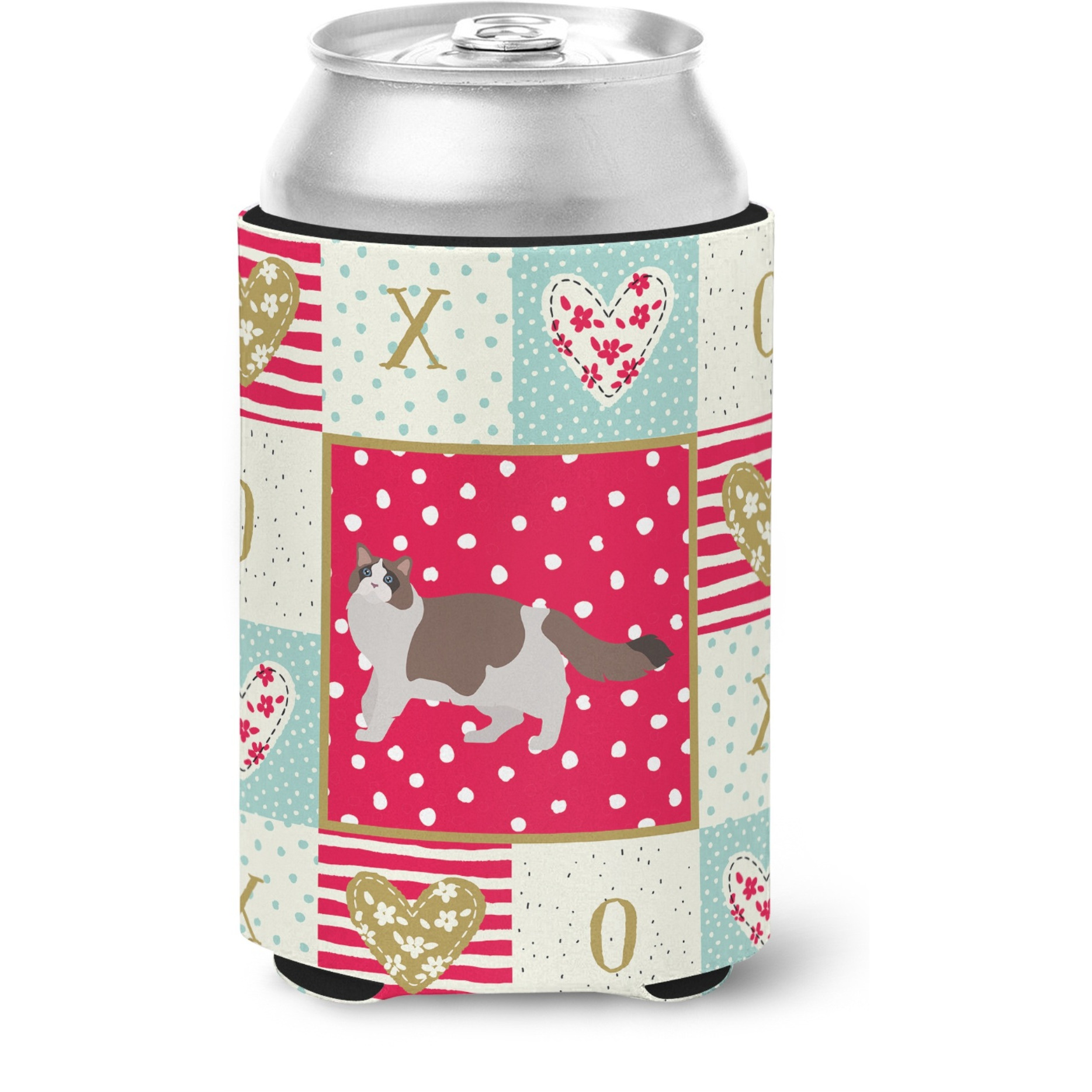 &quotCaroline's Treasures CK5688CC Ragdoll 3 Cat Love Can or Bottle Hugger cold-beverage-koozies, Multicolor"