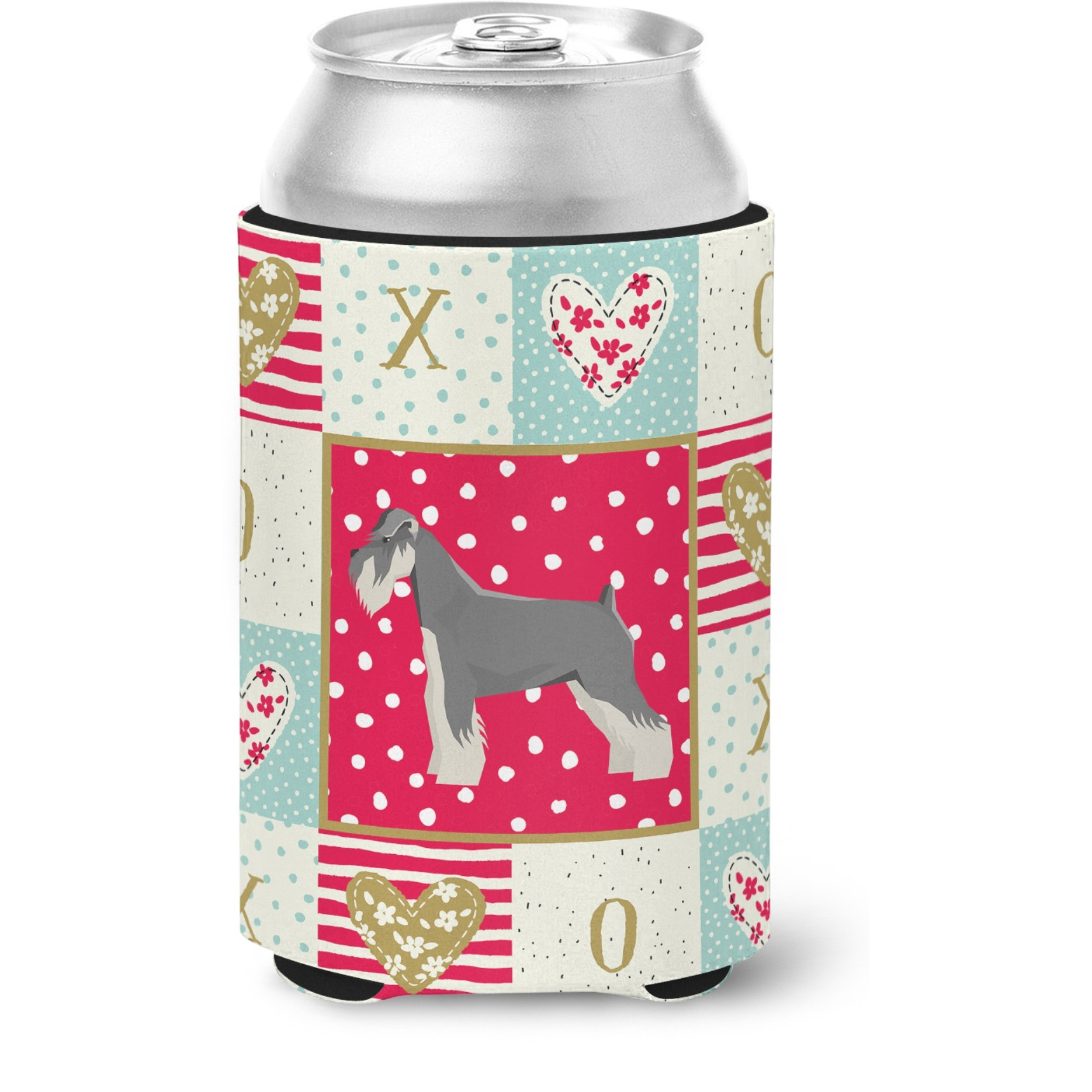 &quotCaroline's Treasures CK5949CC Schnauzer Love Can or Bottle Hugger cold-beverage-koozies, Multicolor"