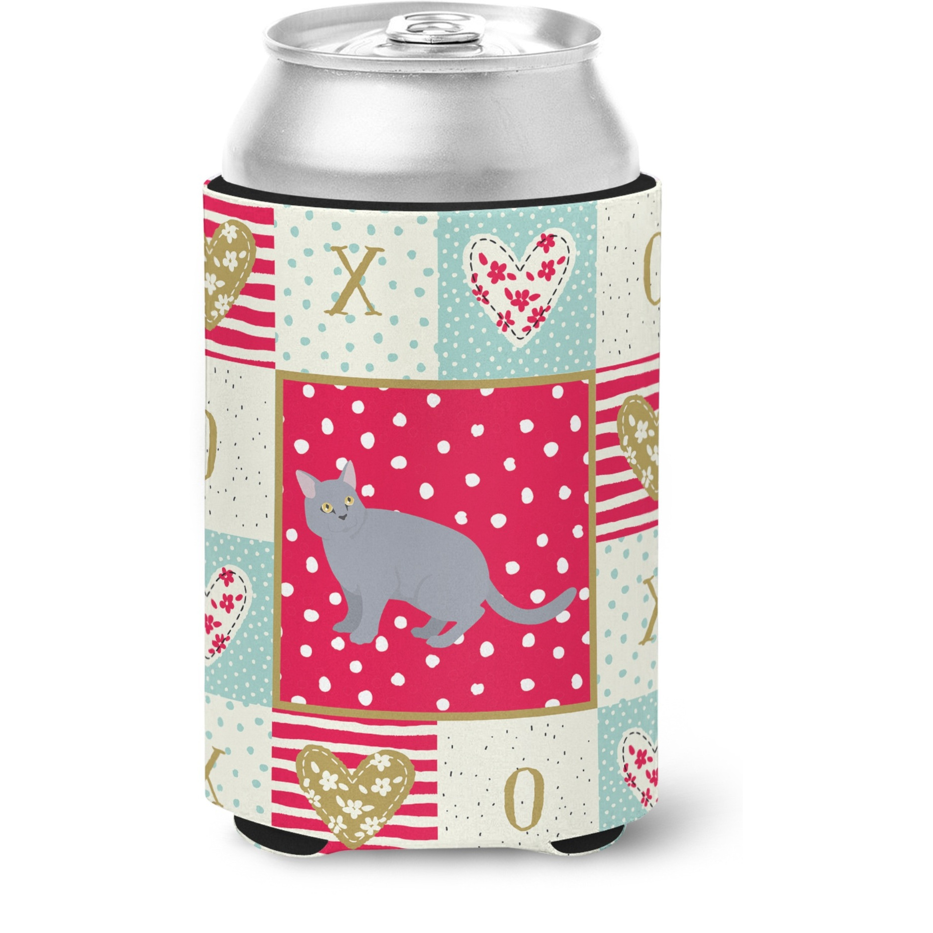 &quotCaroline's Treasures CK5613CC European Shorthair 3 Cat Love Can or Bottle Hugger cold-beverage-koozies, Multicolor"