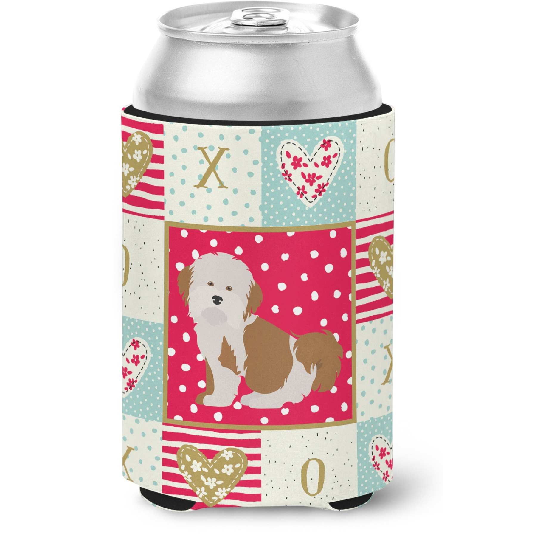 &quotCaroline's Treasures CK5842CC Havanese 2 Love Can or Bottle Hugger cold-beverage-koozies, Multicolor"