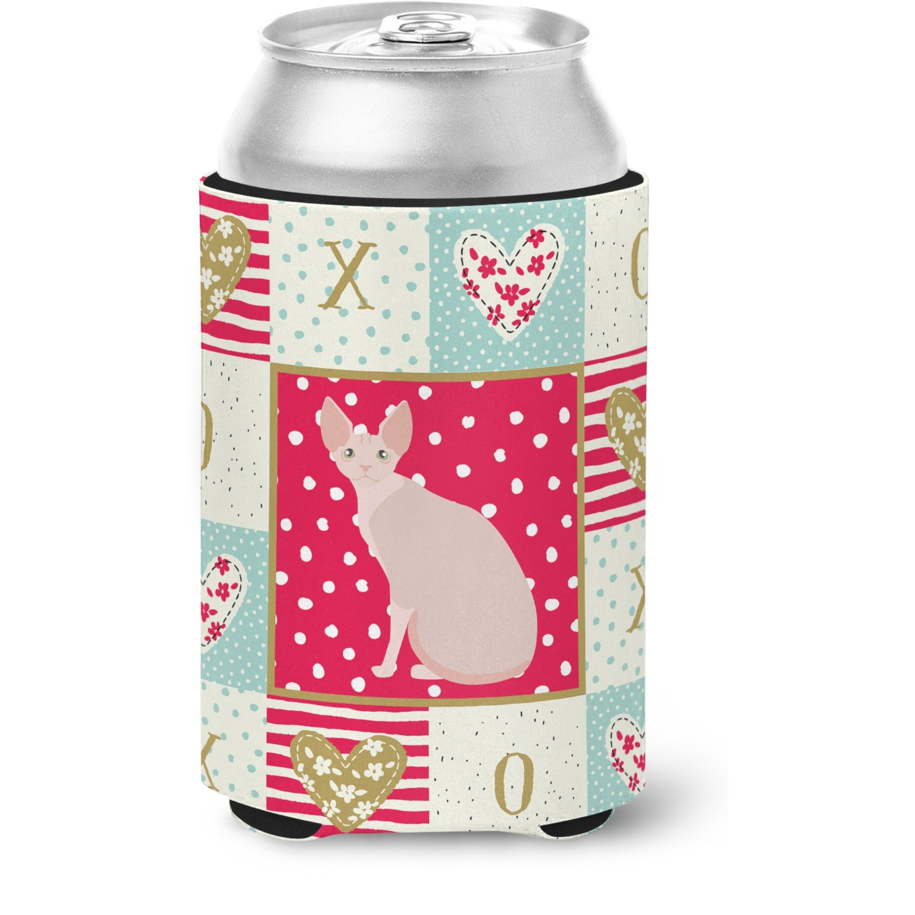 &quotCaroline's Treasures CK5795CC Sphynx 2 Cat Love Can or Bottle Hugger cold-beverage-koozies, Multicolor"