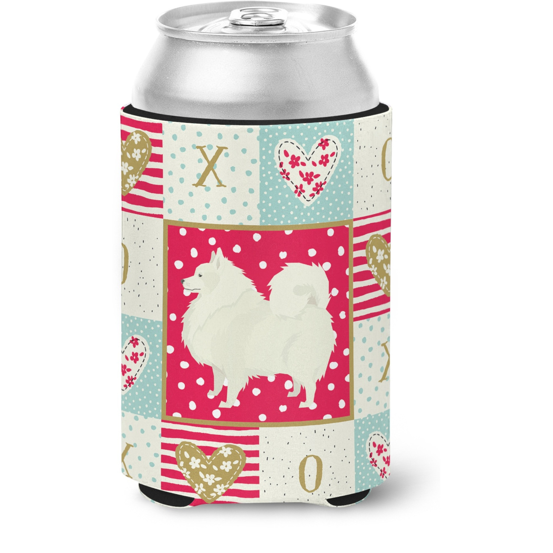&quotCaroline's Treasures CK5955CC Spitz Love Can or Bottle Hugger cold-beverage-koozies, Multicolor"