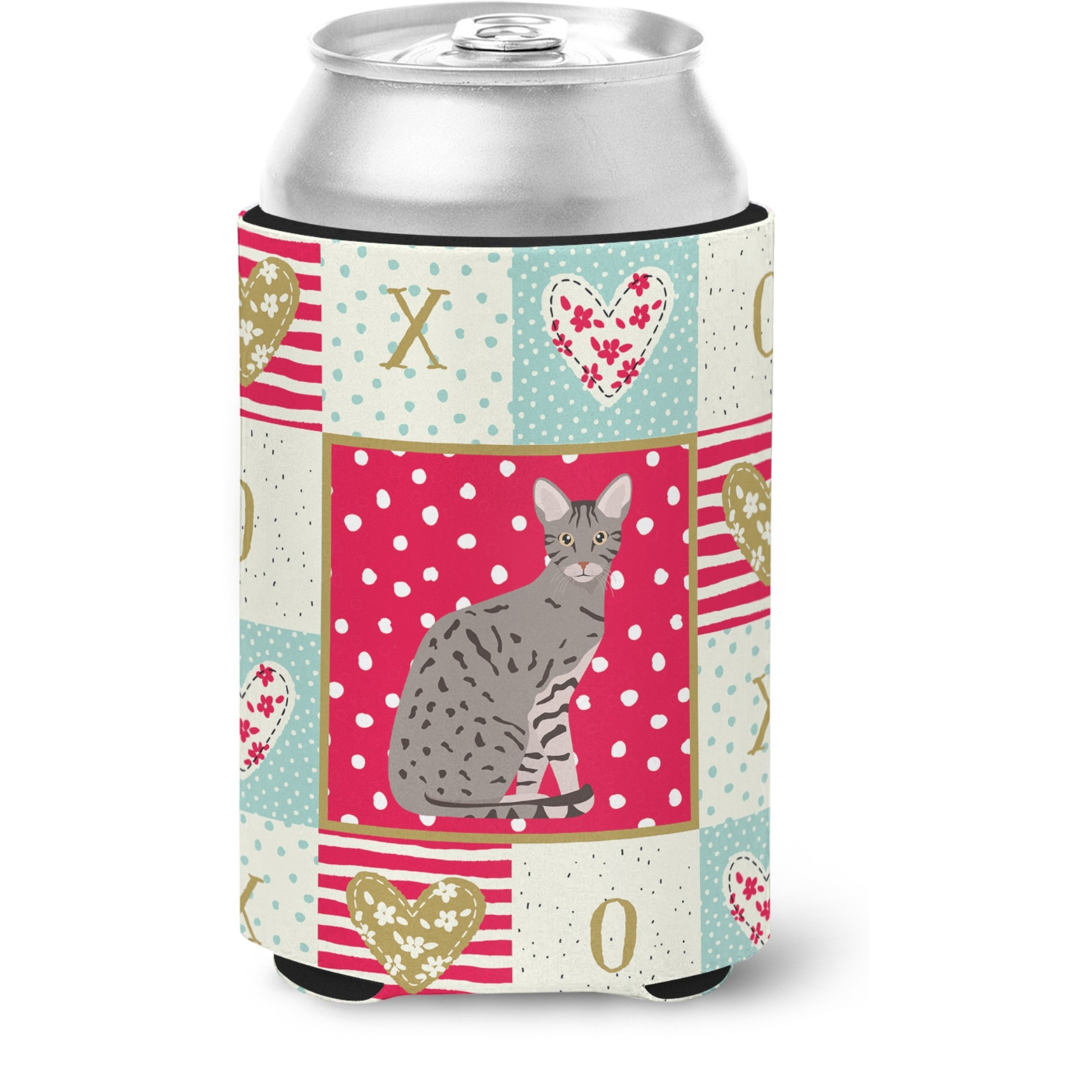 &quotCaroline's Treasures CK5773CC Ocicat Cat Love Can or Bottle Hugger cold-beverage-koozies, Multicolor"