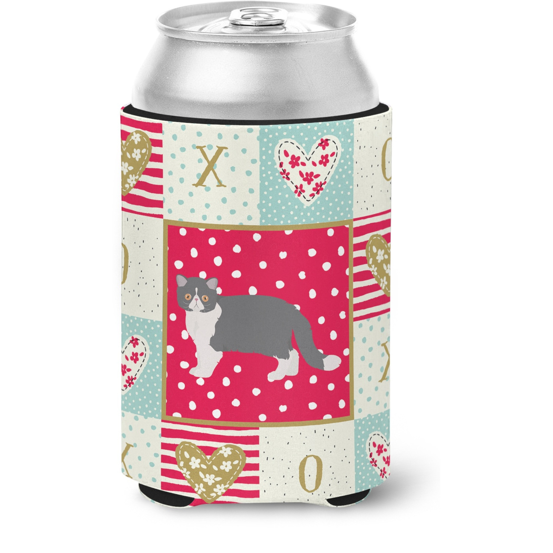 &quotCaroline's Treasures CK5615CC Exotic Shorthair 2 Cat Love Can or Bottle Hugger cold-beverage-koozies, Multicolor"