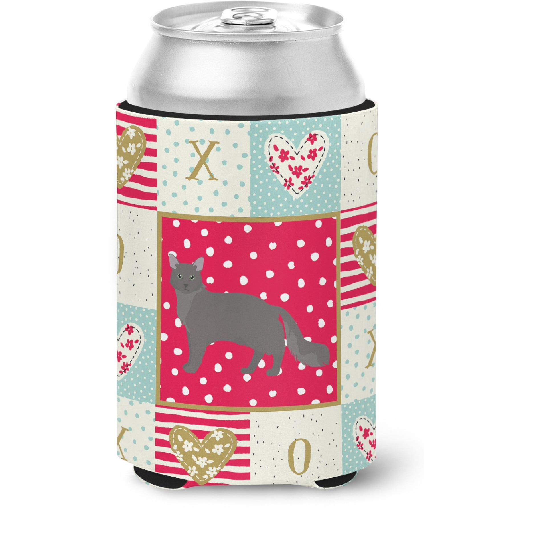 &quotCaroline's Treasures CK5655CC Nebelung 1 Cat Love Can or Bottle Hugger cold-beverage-koozies, Multicolor"
