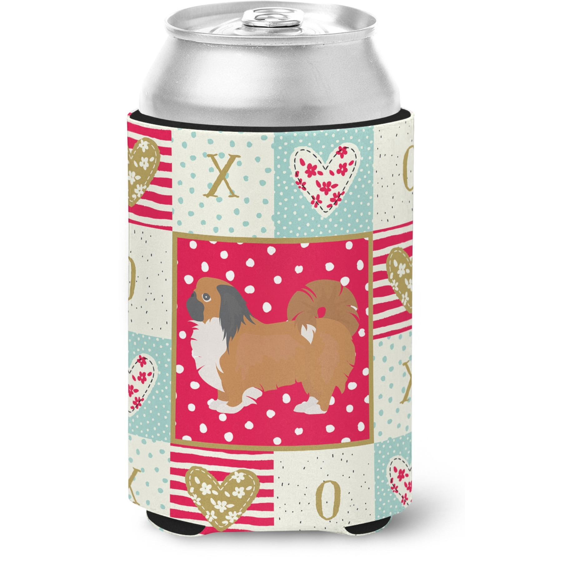 &quotCaroline's Treasures CK5873CC Pekingese Love Can or Bottle Hugger cold-beverage-koozies, Multicolor"