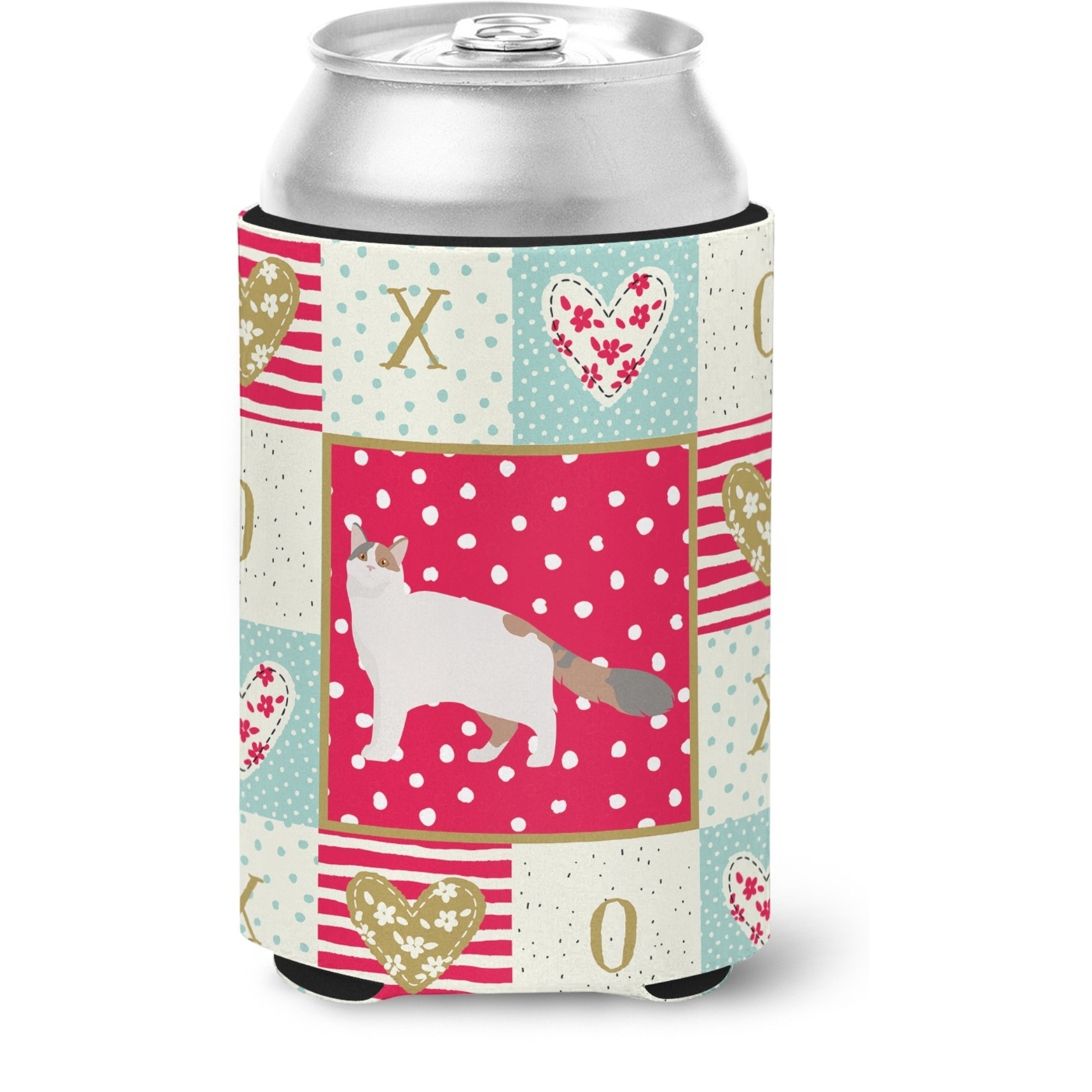 &quotCaroline's Treasures CK5728CC Turkish Van 2 Cat Love Can or Bottle Hugger cold-beverage-koozies, Multicolor"