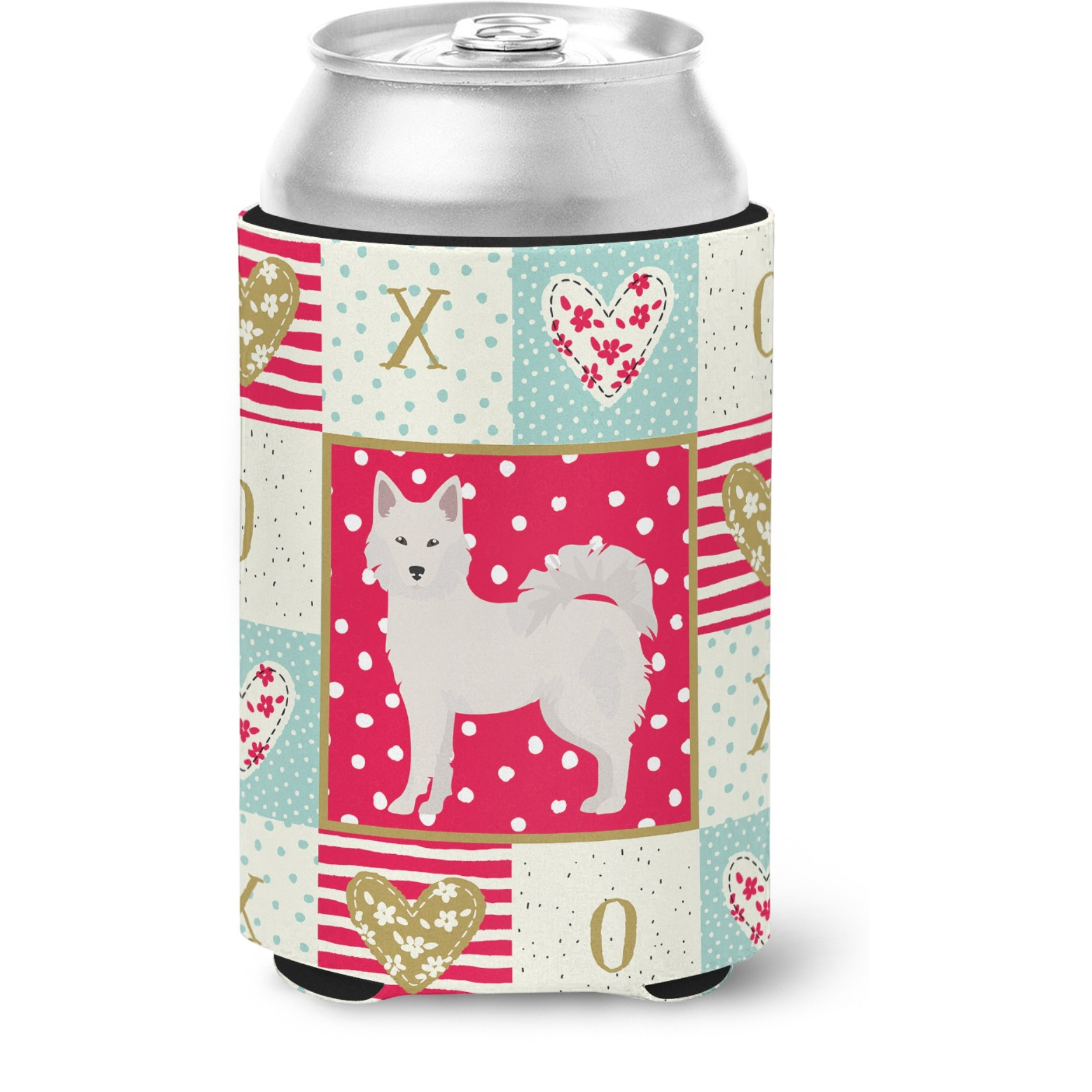 &quotCaroline's Treasures CK5826CC Danish Spitz Love Can or Bottle Hugger cold-beverage-koozies, Multicolor"