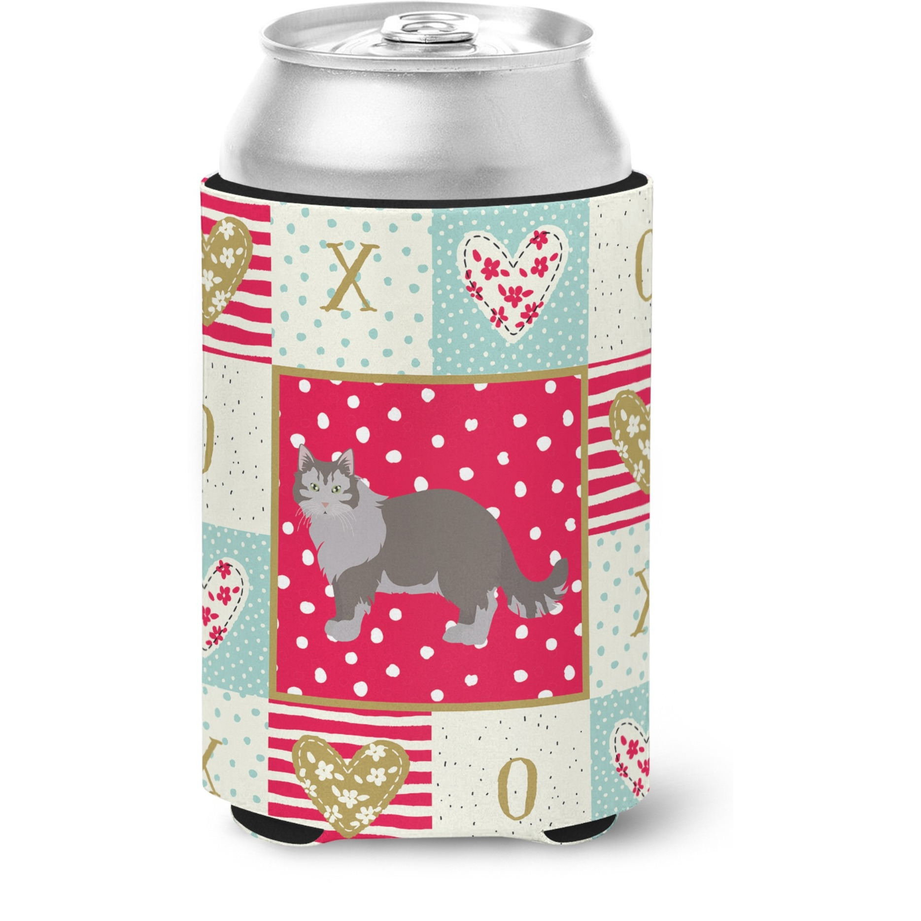 &quotCaroline's Treasures CK5708CC Siberian Forest 1 Cat Love Can or Bottle Hugger cold-beverage-koozies, Multicolor"