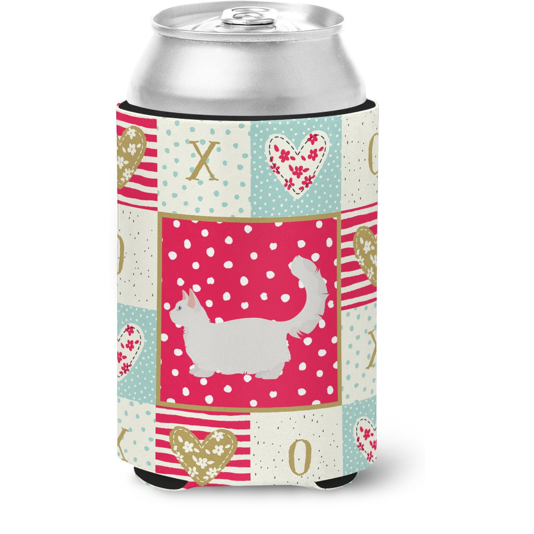 &quotCaroline's Treasures CK5651CC Munchkin 2 Cat Love Can or Bottle Hugger cold-beverage-koozies, Multicolor"