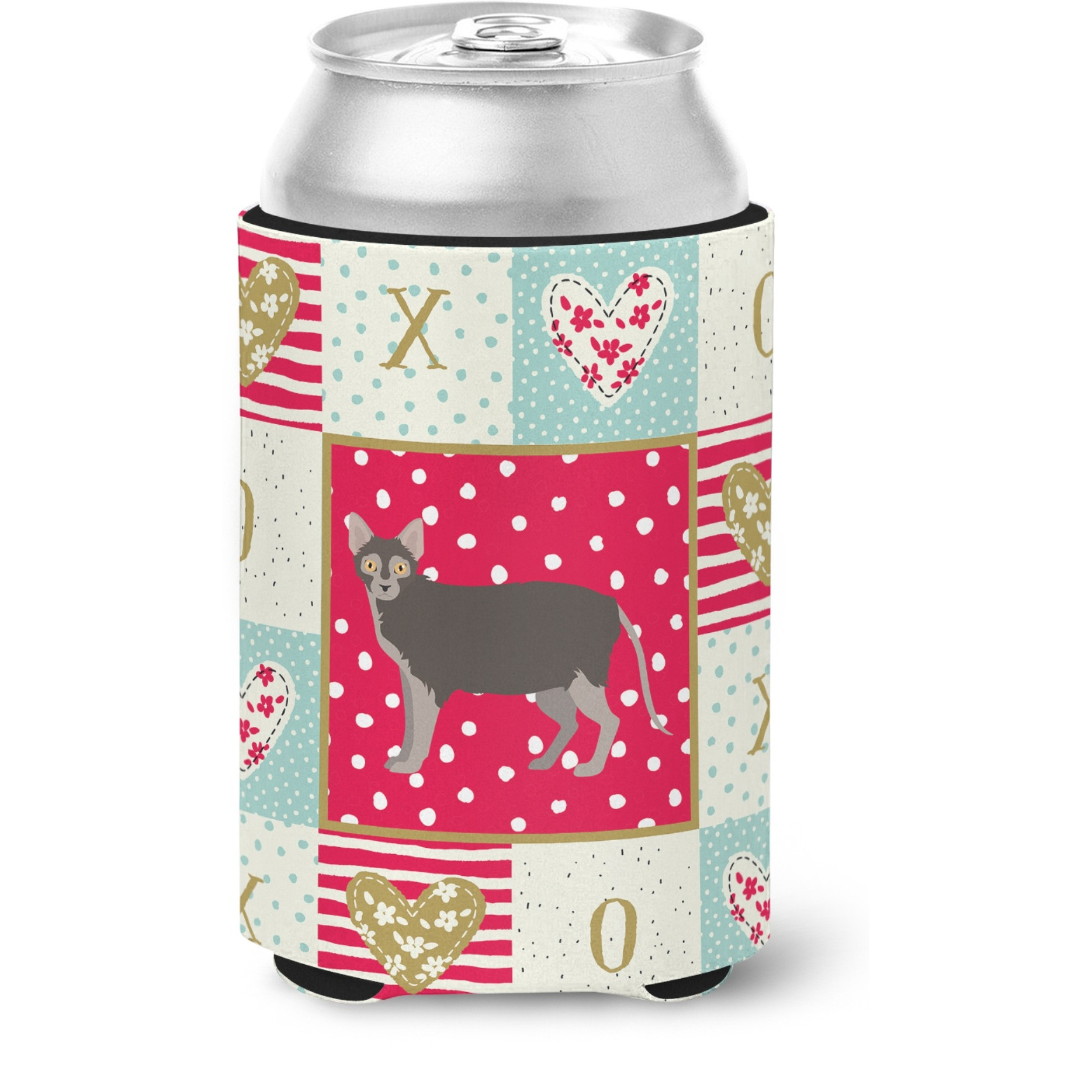 &quotCaroline's Treasures CK5639CC Lykoi 1 Cat Love Can or Bottle Hugger cold-beverage-koozies, Multicolor"