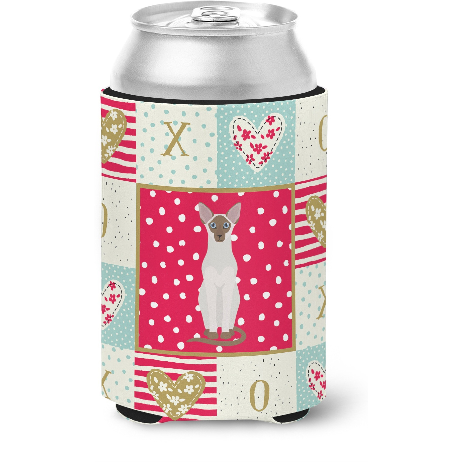 &quotCaroline's Treasures CK5755CC Colorpoint Shorthair Cat Love Can or Bottle Hugger cold-beverage-koozies, Multicolor"
