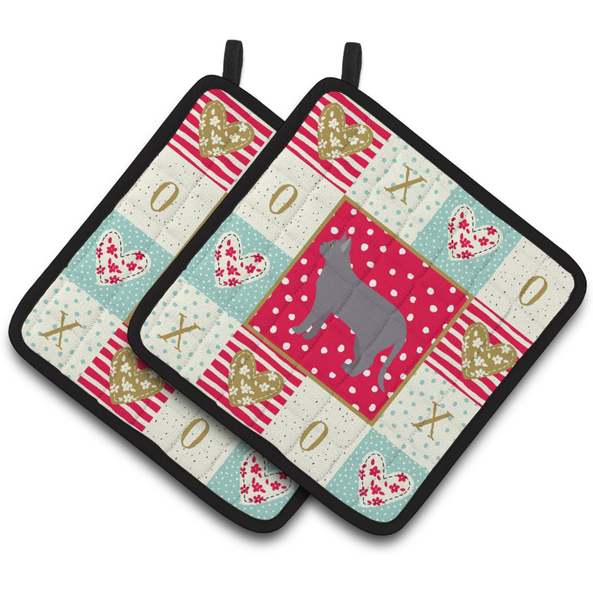 &quotCaroline's Treasures CK5631PTHD Korat 2 Cat Love Pair of Pot Holders potholders, Multicolor"