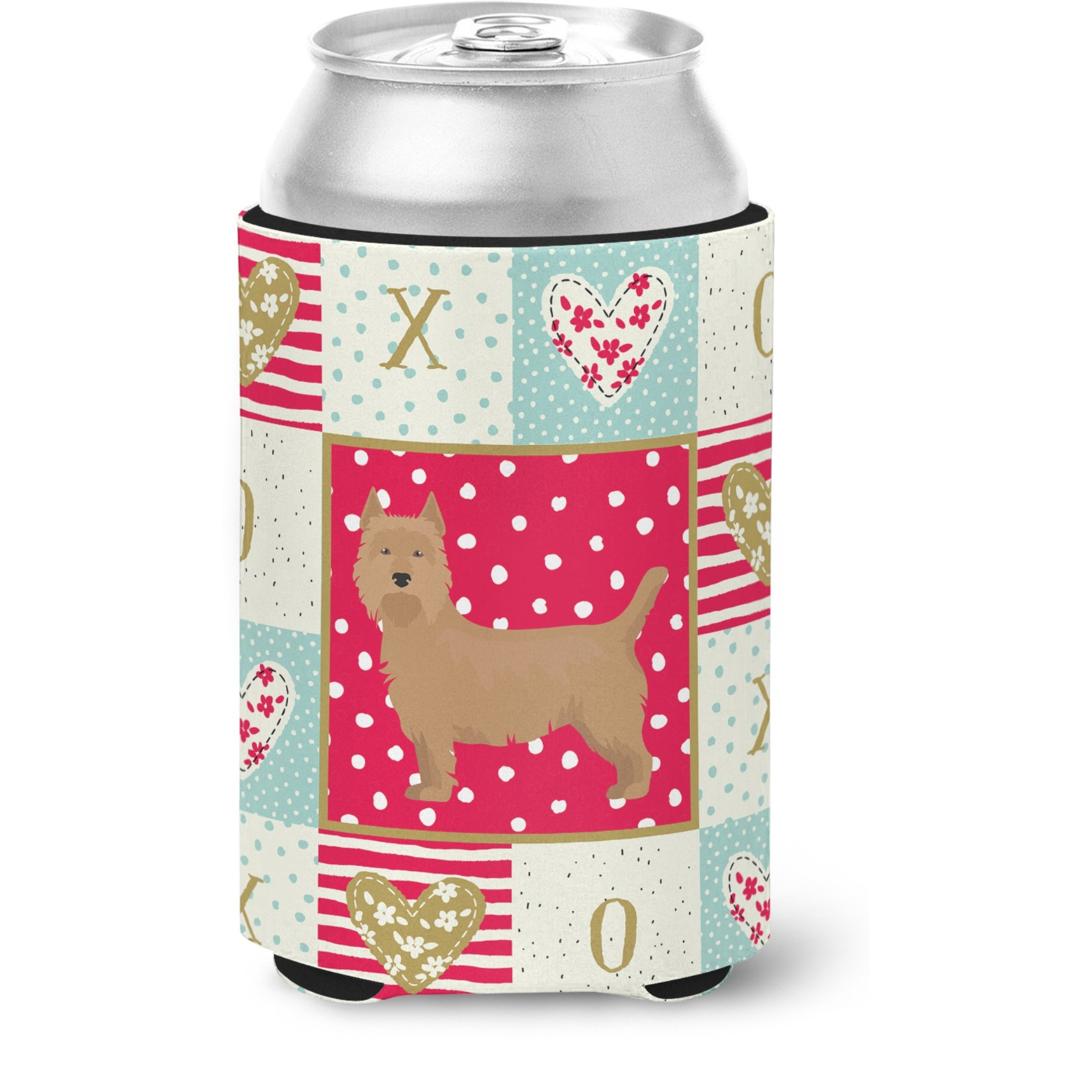 &quotCaroline's Treasures CK5812CC Australian Terrier Love Can or Bottle Hugger cold-beverage-koozies, Multicolor"