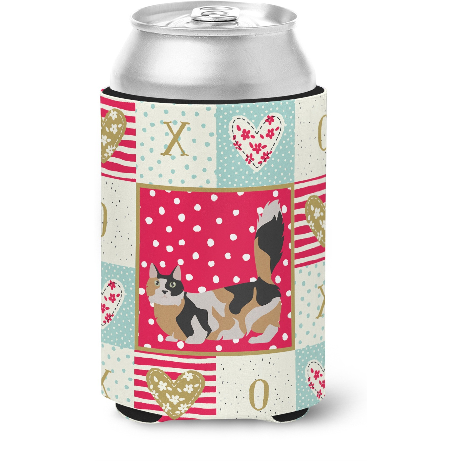 &quotCaroline's Treasures CK5652CC Munchkin 3 Cat Love Can or Bottle Hugger cold-beverage-koozies, Multicolor"