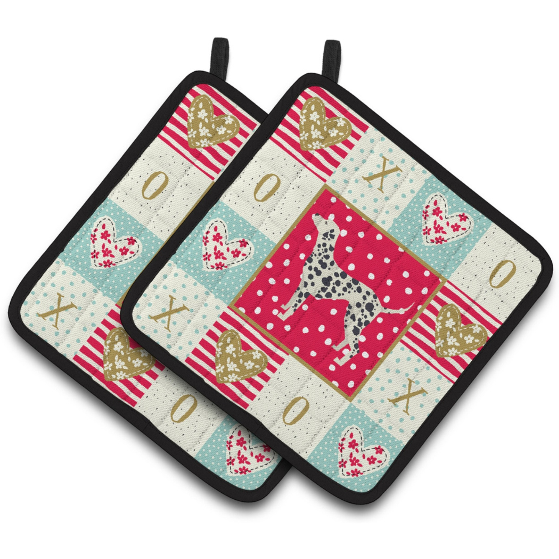 &quotCaroline's Treasures CK5924PTHD Dalmatian Love Pair of Pot Holders potholders, Multicolor"