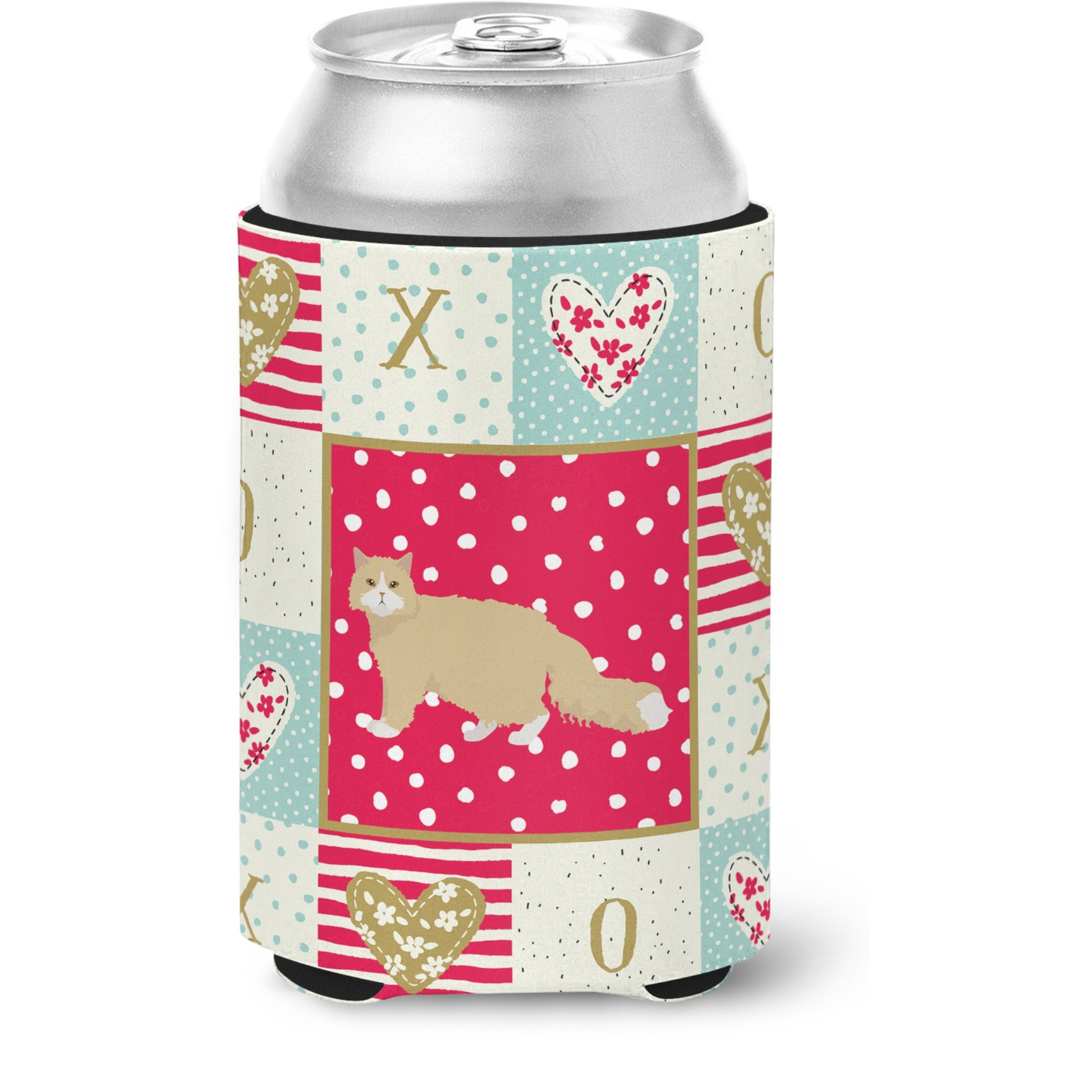 &quotCaroline's Treasures CK5662CC Oregon Rex Cat Love Can or Bottle Hugger cold-beverage-koozies, Multicolor"