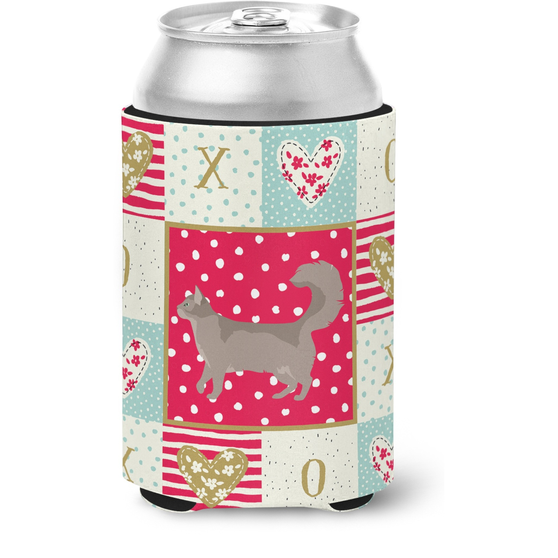 &quotCaroline's Treasures CK5717CC Somali 2 Cat Love Can or Bottle Hugger cold-beverage-koozies, Multicolor"