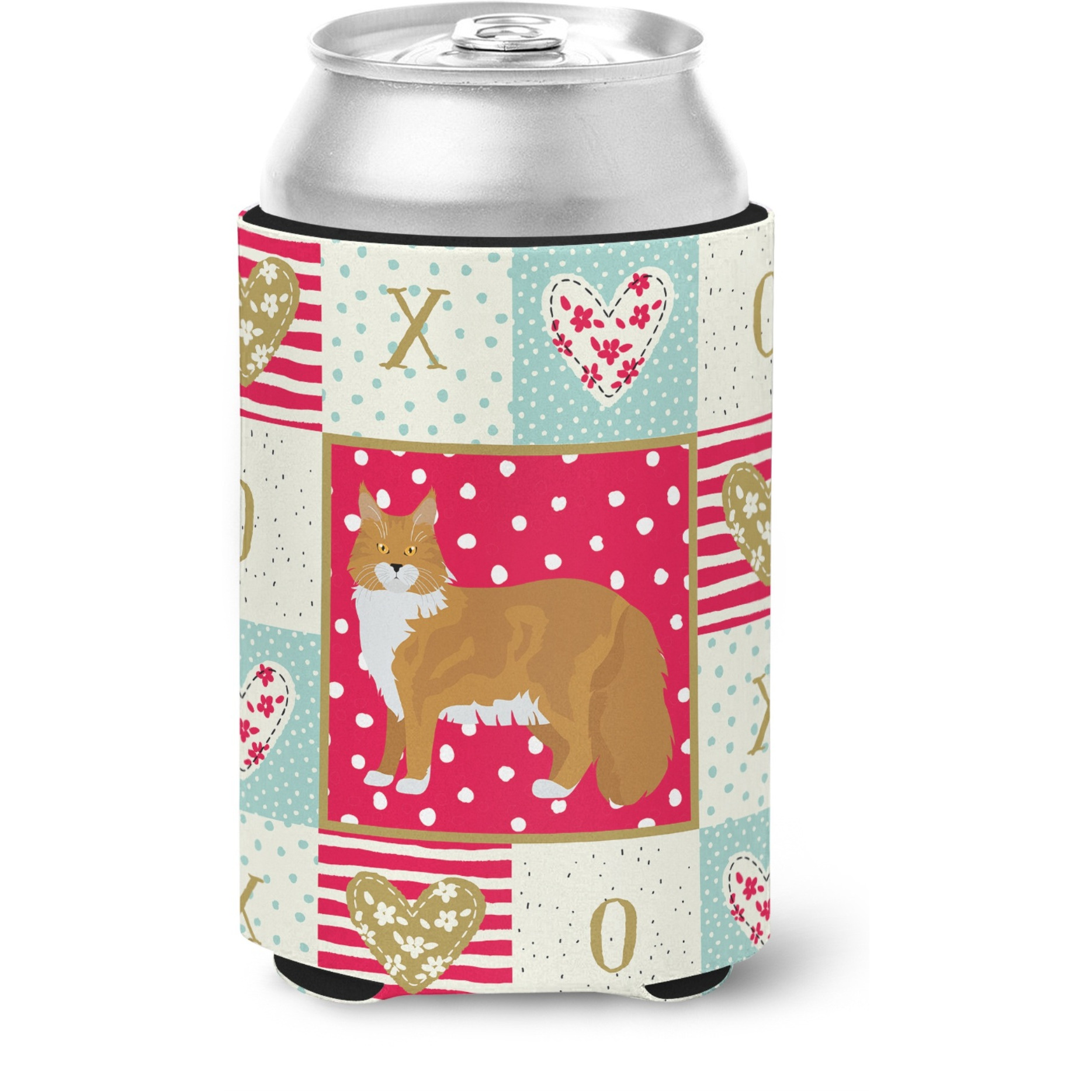 &quotCaroline's Treasures CK5642CC Maine Coon 1 Cat Love Can or Bottle Hugger cold-beverage-koozies, Multicolor"