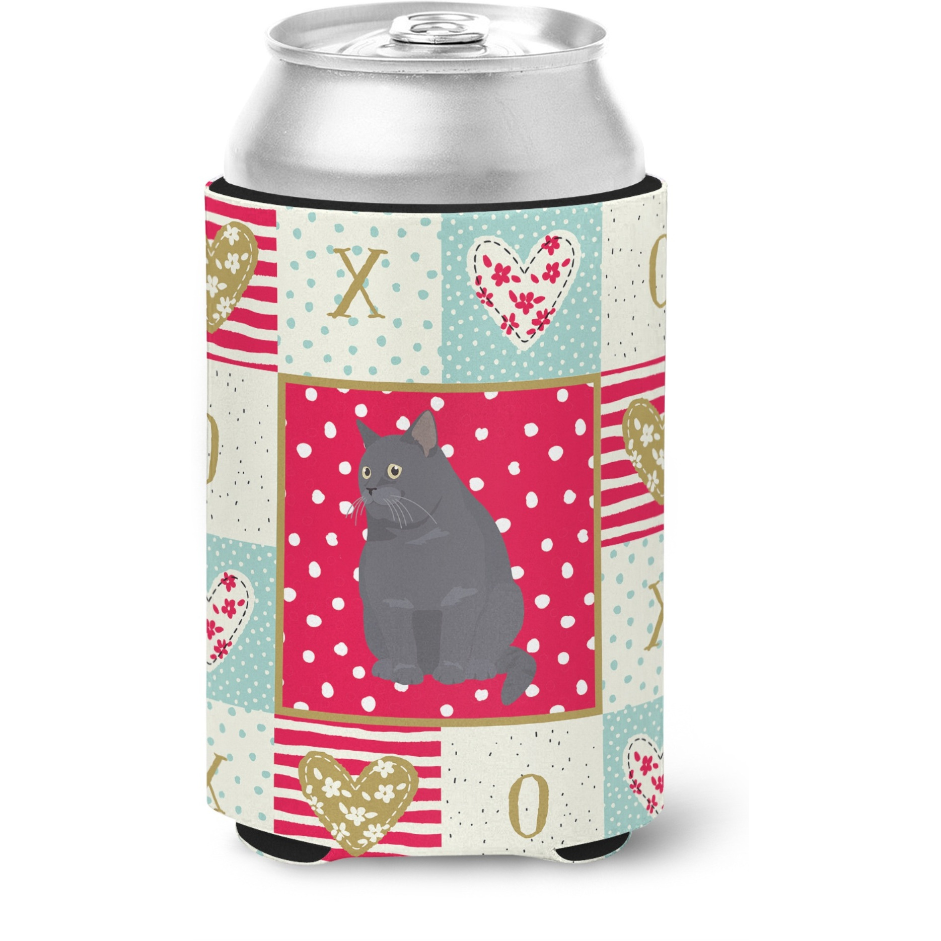 Carolines Treasures CK5746CC British Shorthair 2 Cat Love Can or Bottle Hugger cold-beverage-koozies, Multicolor