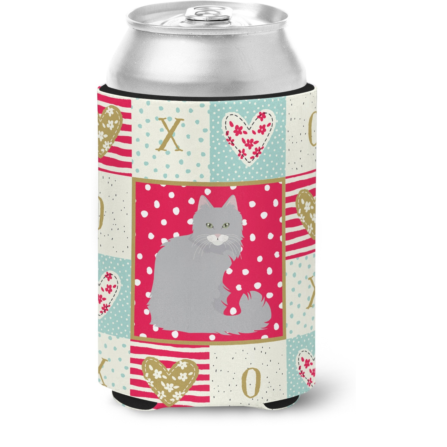 &quotCaroline's Treasures CK5772CC Norwegian Forest Cat Love Can or Bottle Hugger cold-beverage-koozies, Multicolor"