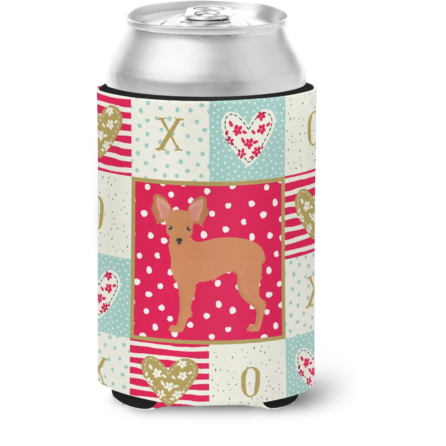 &quotCaroline's Treasures CK5890CC Russian Tor Terrier 2 Love Can or Bottle Hugger cold-beverage-koozies, Multicolor"