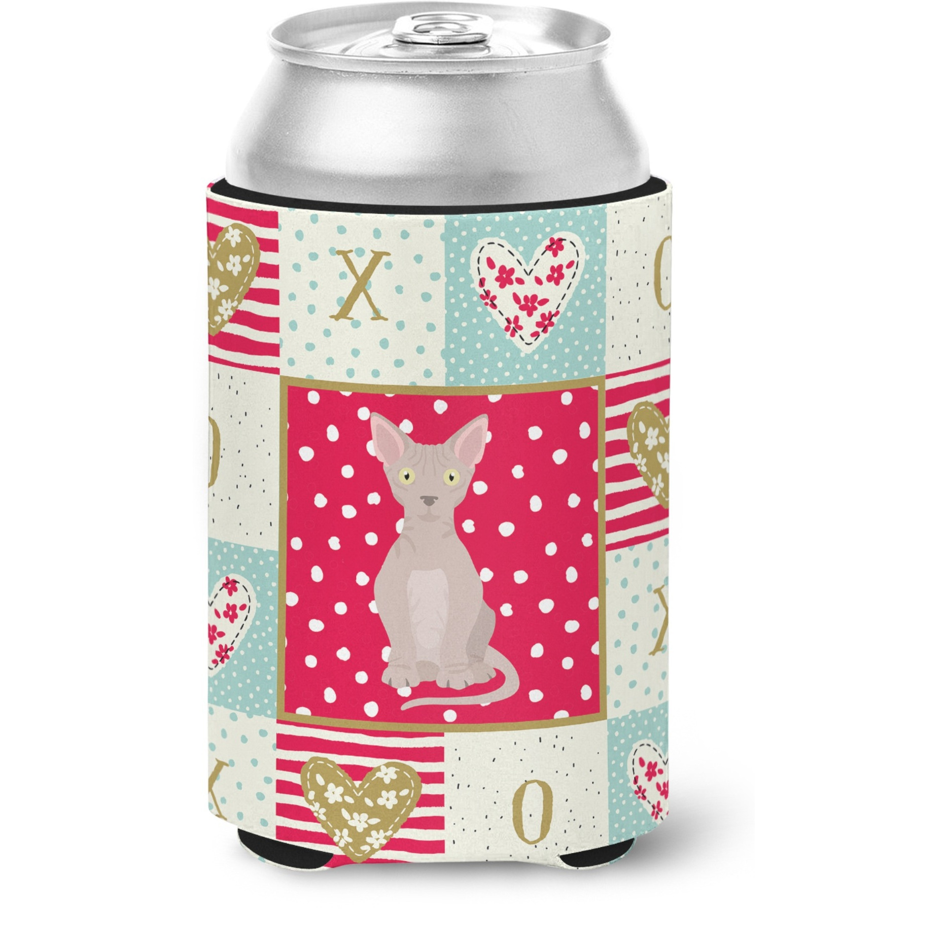 &quotCaroline's Treasures CK5770CC Minskin Cat Love Can or Bottle Hugger cold-beverage-koozies, Multicolor"