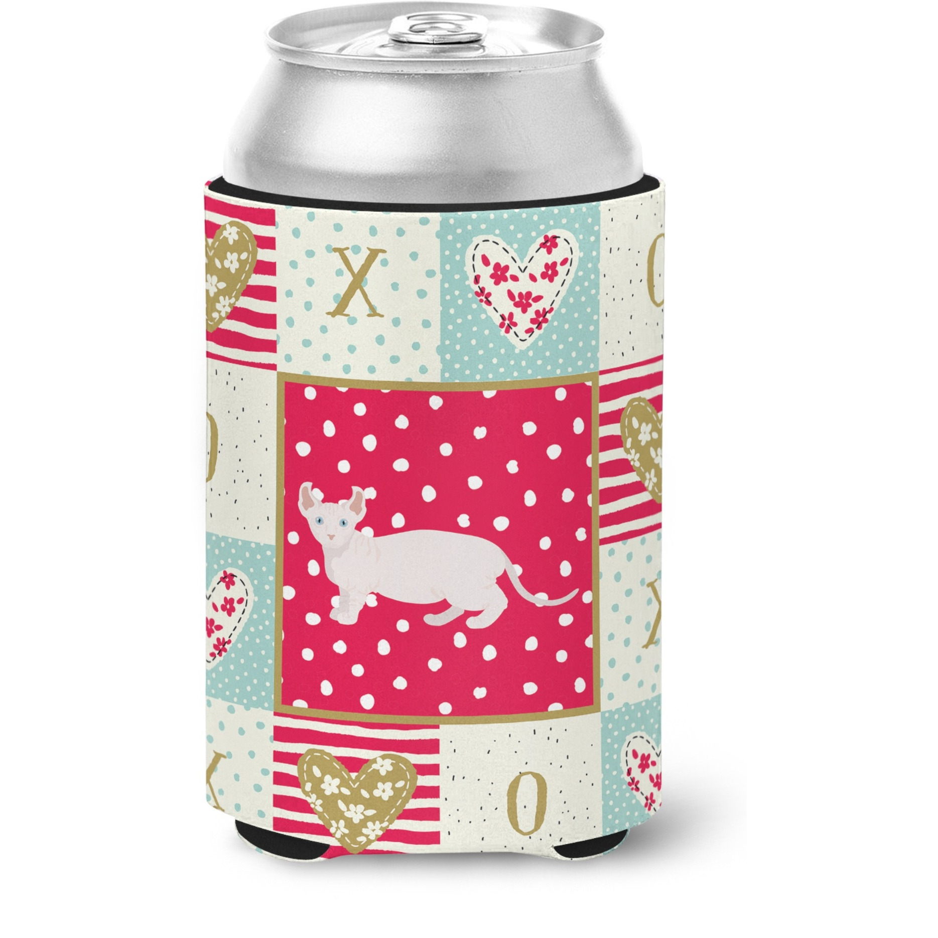 &quotCaroline's Treasures CK5606CC Dwelf 3 Cat Love Can or Bottle Hugger cold-beverage-koozies, Multicolor"