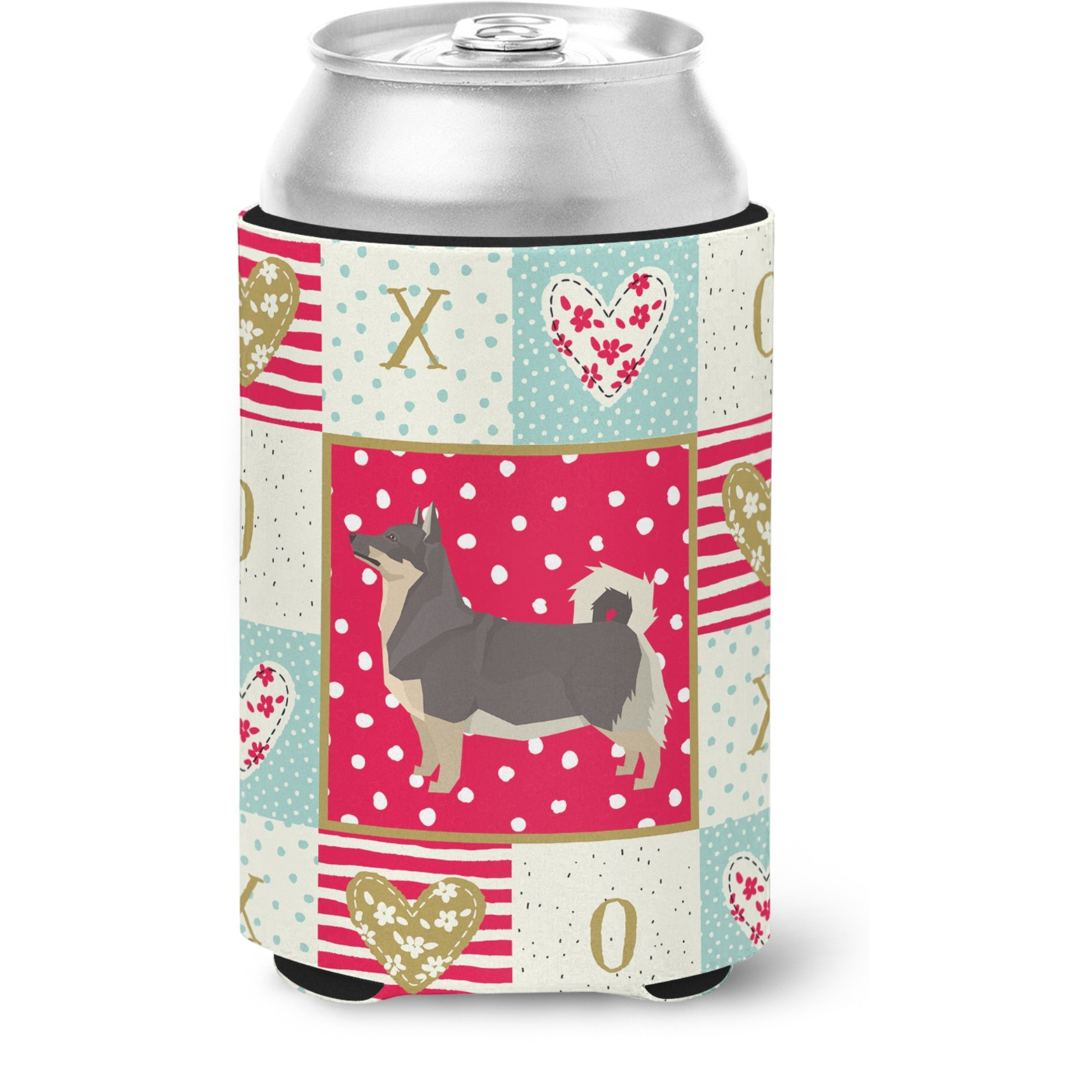 &quotCaroline's Treasures CK5956CC Swedish Vallhund Love Can or Bottle Hugger cold-beverage-koozies, Multicolor"