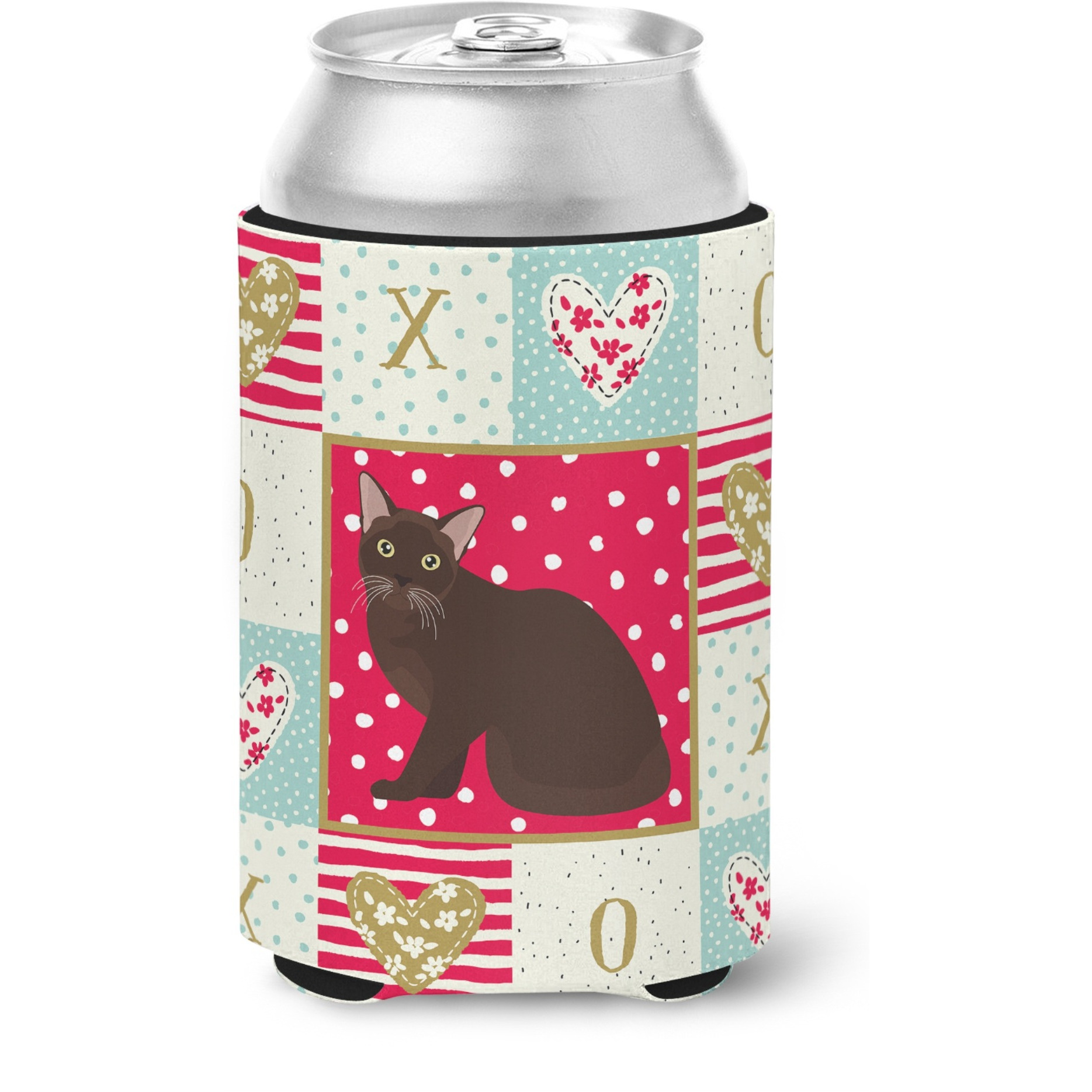 &quotCaroline's Treasures CK5747CC Burmese Cat Love Can or Bottle Hugger cold-beverage-koozies, Multicolor"