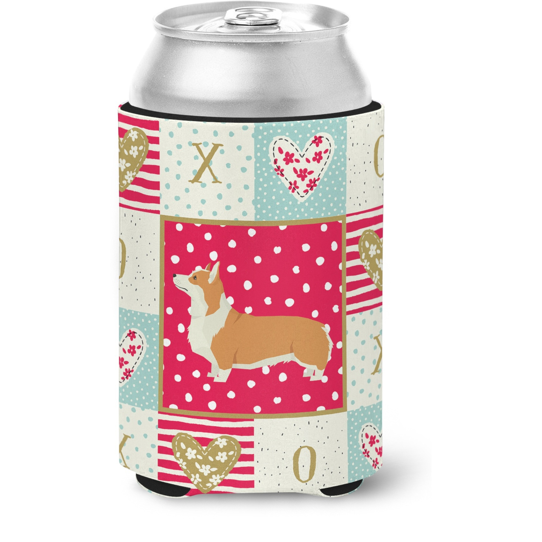 &quotCaroline's Treasures CK5944CC Pembroke Corgi Love Can or Bottle Hugger cold-beverage-koozies, Multicolor"