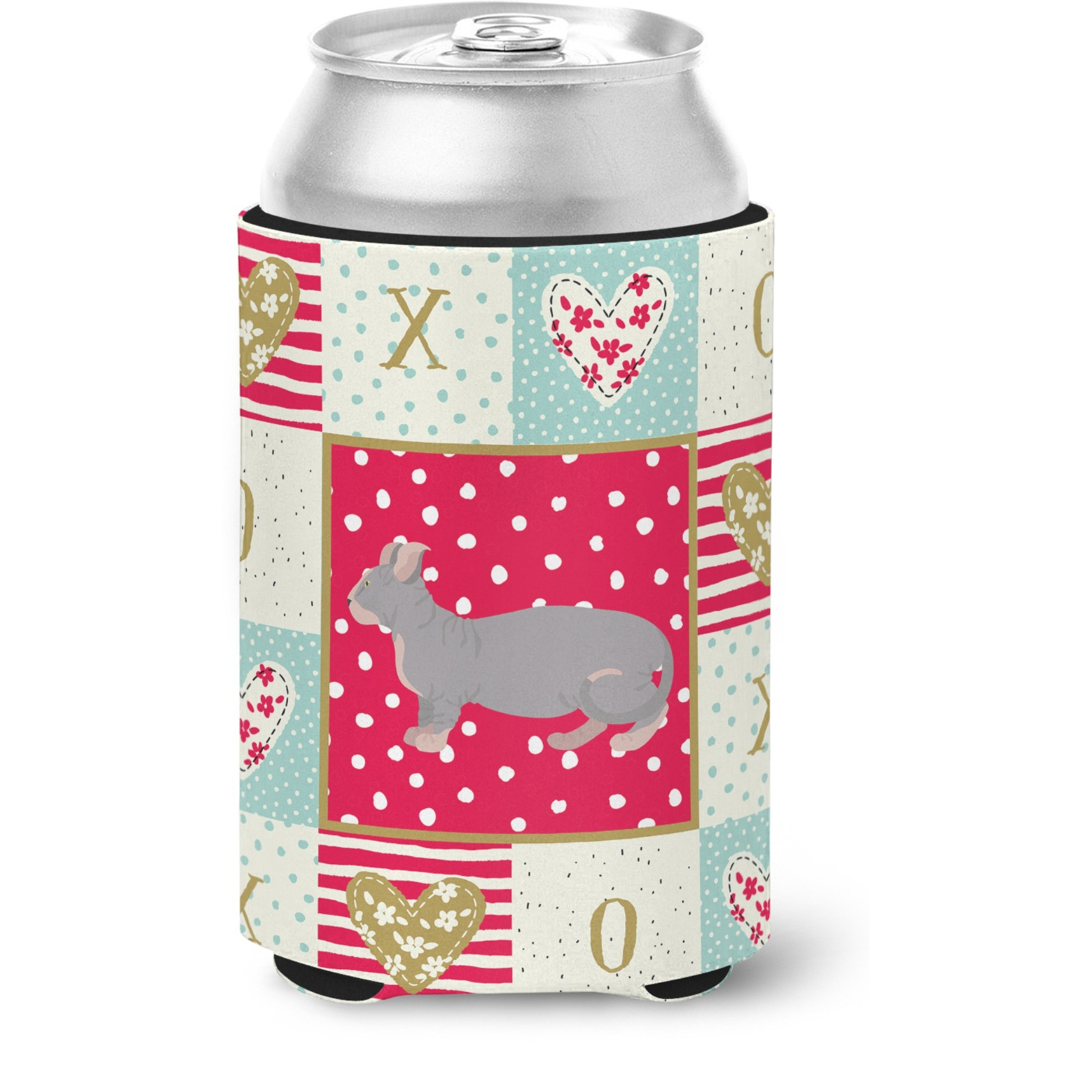 &quotCaroline's Treasures CK5604CC Dwelf 1 Cat Love Can or Bottle Hugger cold-beverage-koozies, Multicolor"