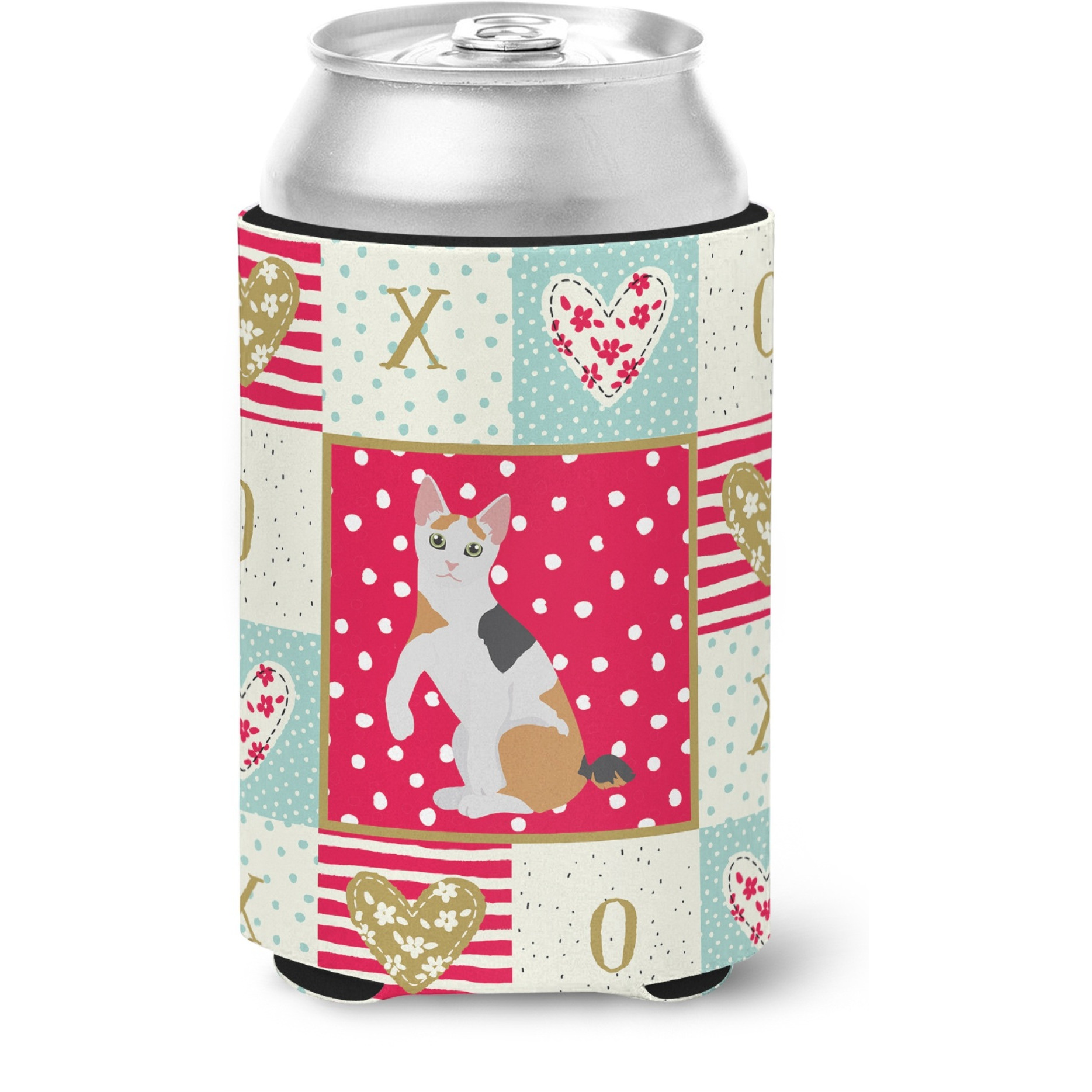 &quotCaroline's Treasures CK5765CC Japanese Bobtail Cat Love Can or Bottle Hugger cold-beverage-koozies, Multicolor"