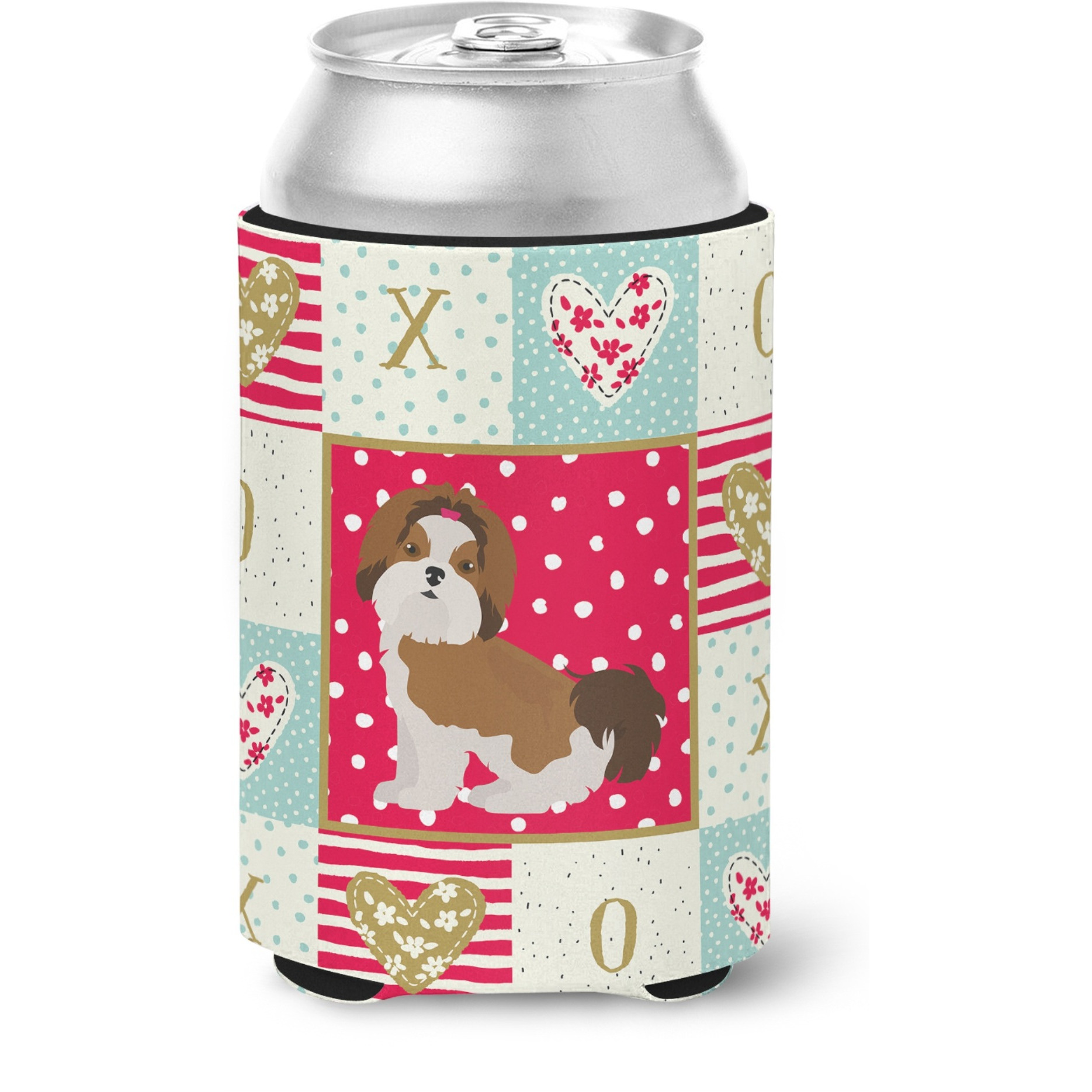 &quotCaroline's Treasures CK5844CC Imperial Shih Tzu Puppy Cut Love Can or Bottle Hugger cold-beverage-koozies, Multicolor"