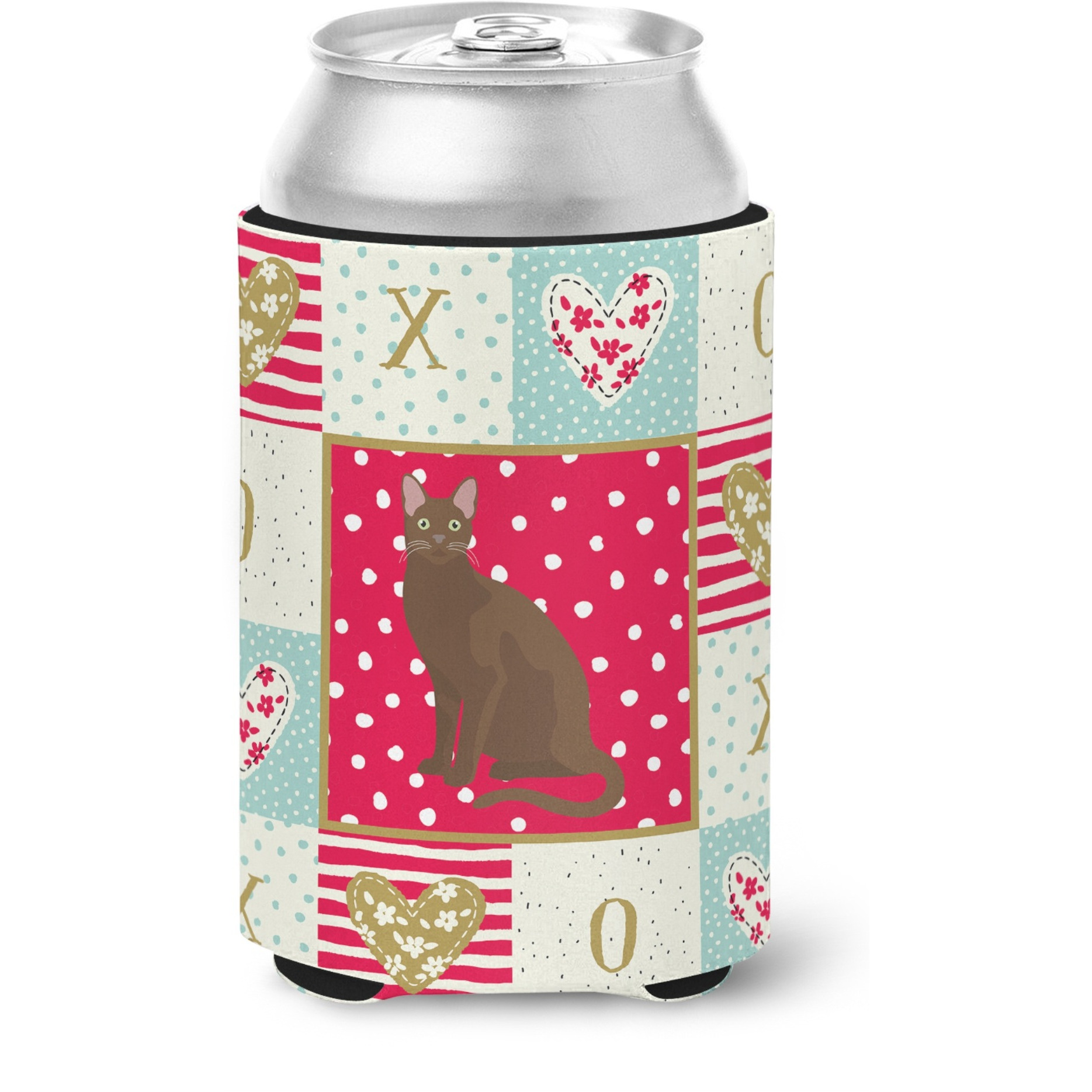 &quotCaroline's Treasures CK5764CC Havana Brown Cat Love Can or Bottle Hugger cold-beverage-koozies, Multicolor"