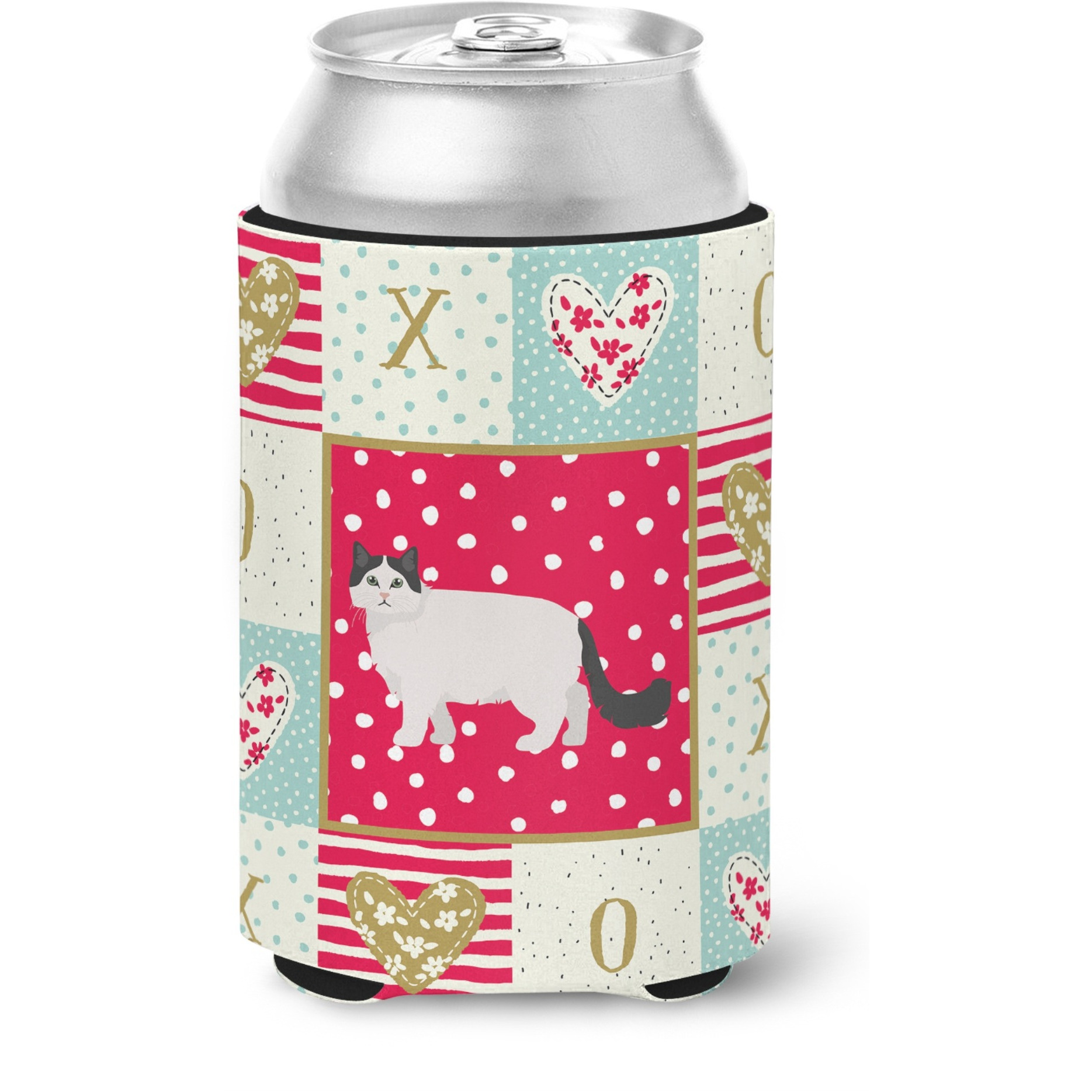 &quotCaroline's Treasures CK5684CC Ragamuffin 1 Cat Love Can or Bottle Hugger cold-beverage-koozies, Multicolor"