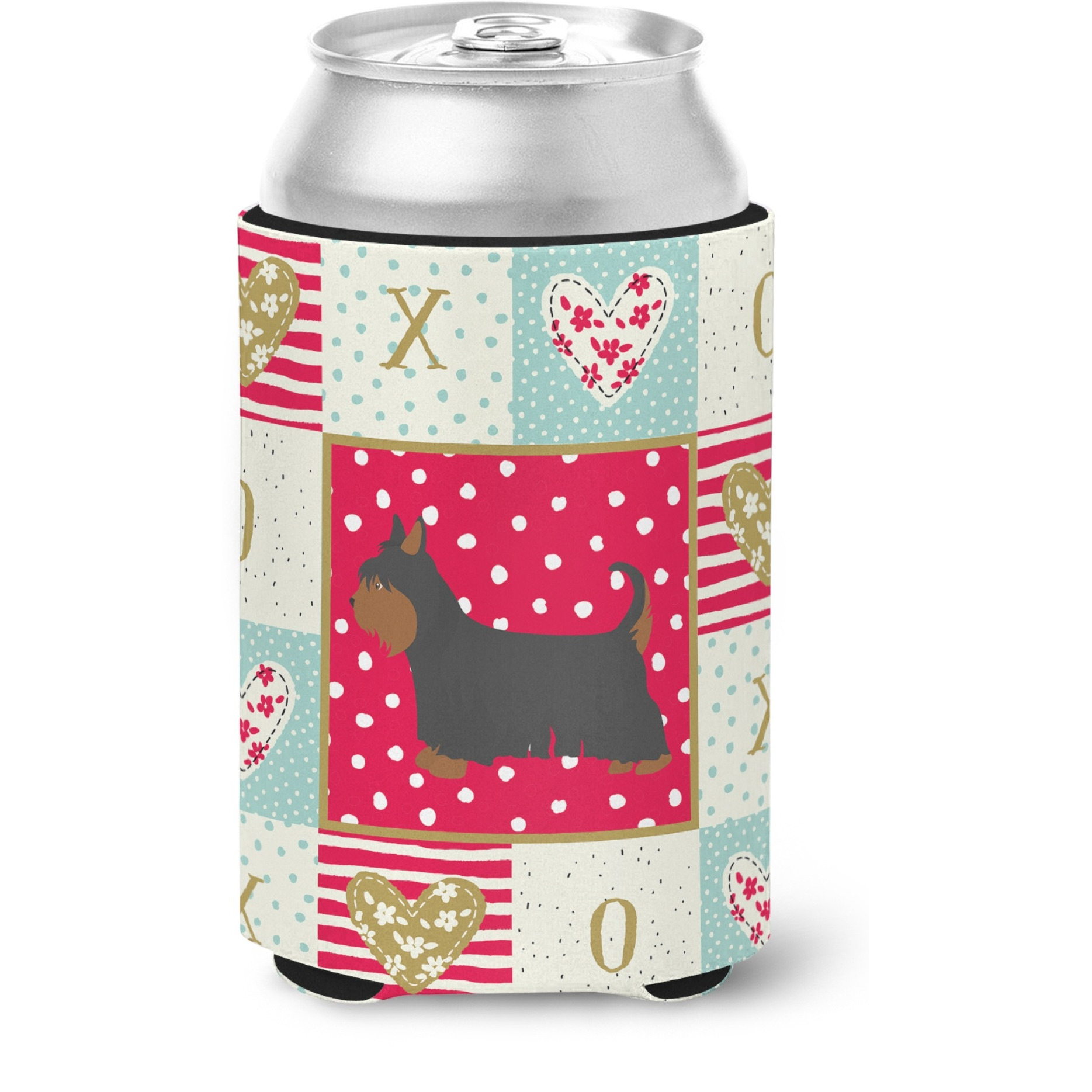 &quotCaroline's Treasures CK5810CC Australian Silky Terrier Love Can or Bottle Hugger cold-beverage-koozies, Multicolor"