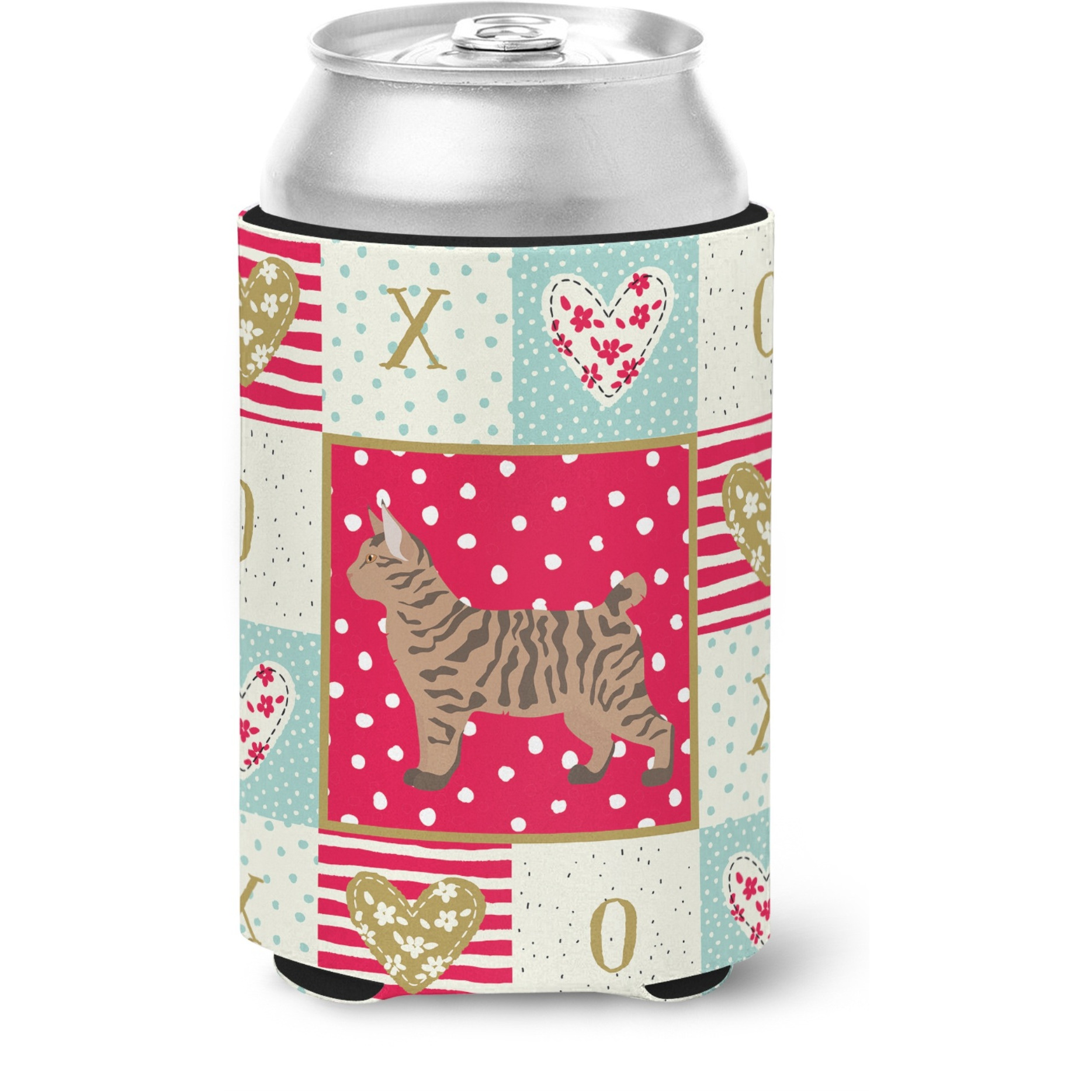 &quotCaroline's Treasures CK5679CC Pixie Bob 2 Cat Love Can or Bottle Hugger cold-beverage-koozies, Multicolor"