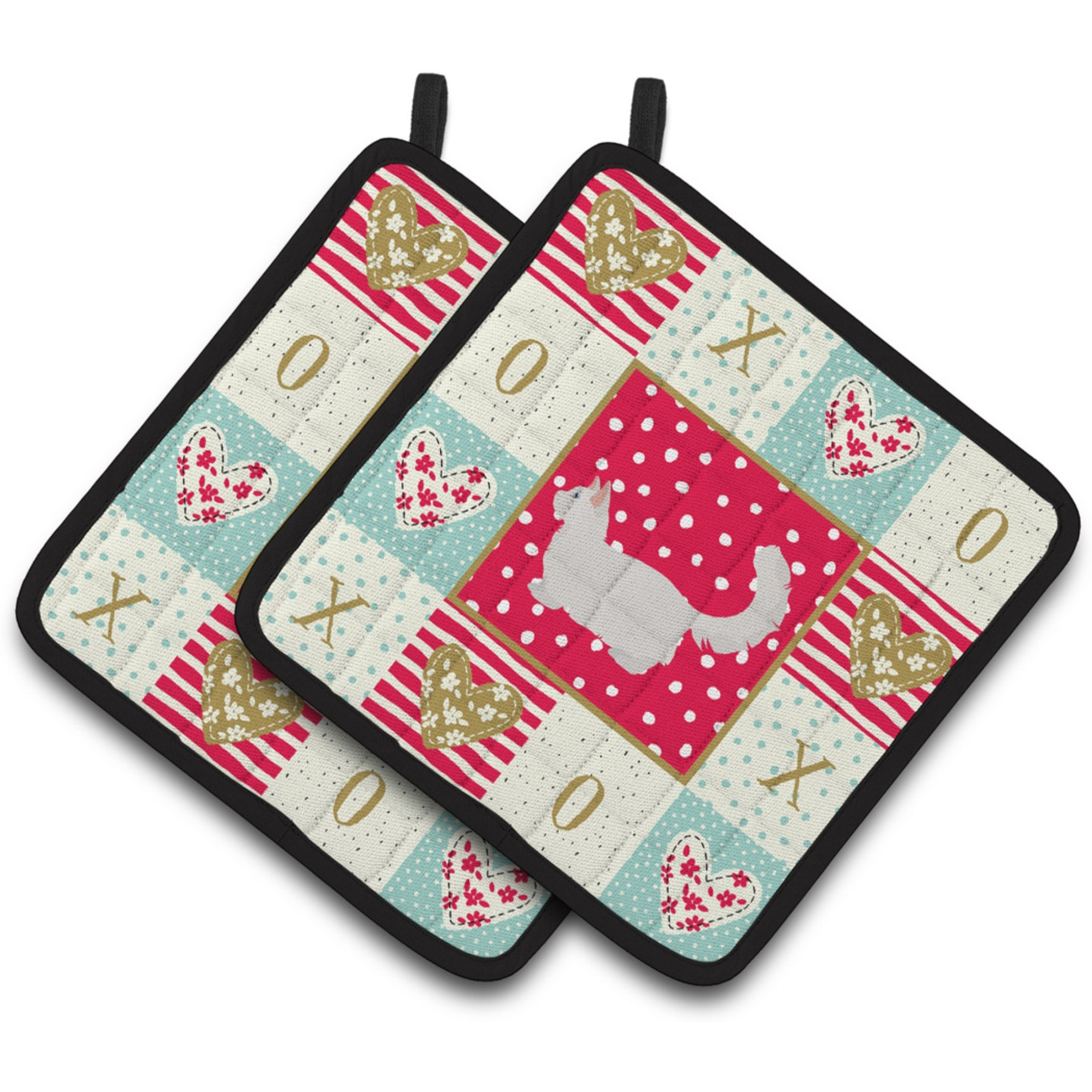 &quotCaroline's Treasures CK5651PTHD Munchkin 2 Cat Love Pair of Pot Holders potholders, Multicolor"
