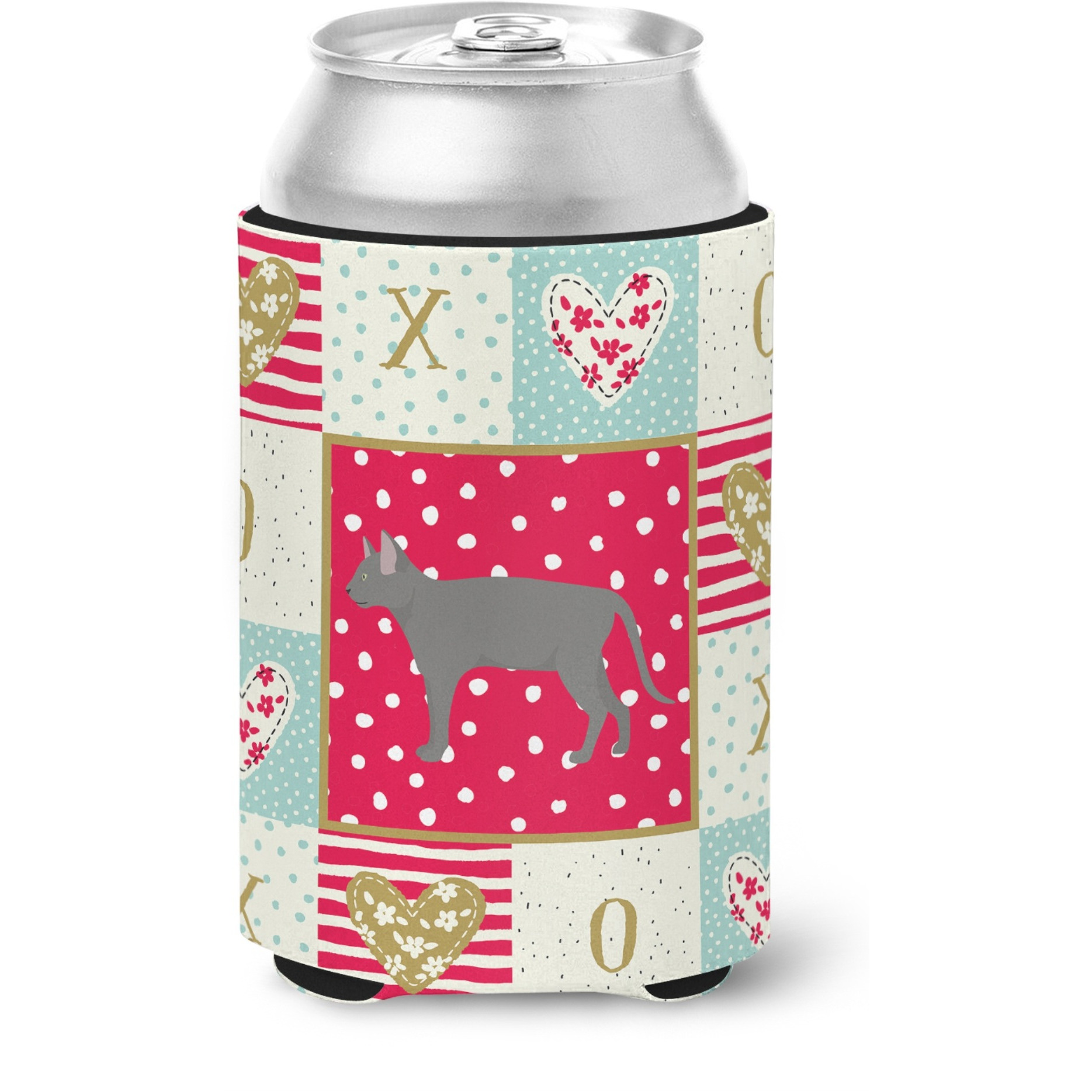 &quotCaroline's Treasures CK5690CC Russian Blue 2 Cat Love Can or Bottle Hugger cold-beverage-koozies, Multicolor"
