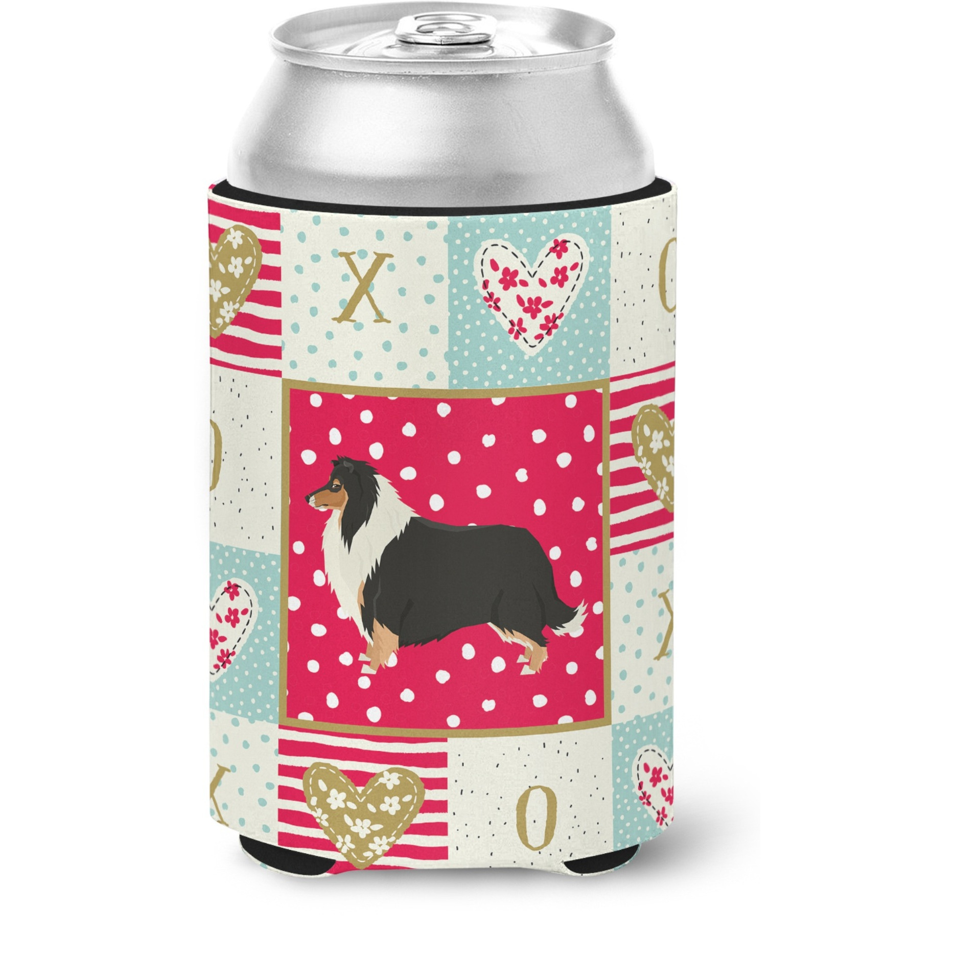&quotCaroline's Treasures CK5922CC Collie Love Can or Bottle Hugger cold-beverage-koozies, Multicolor"