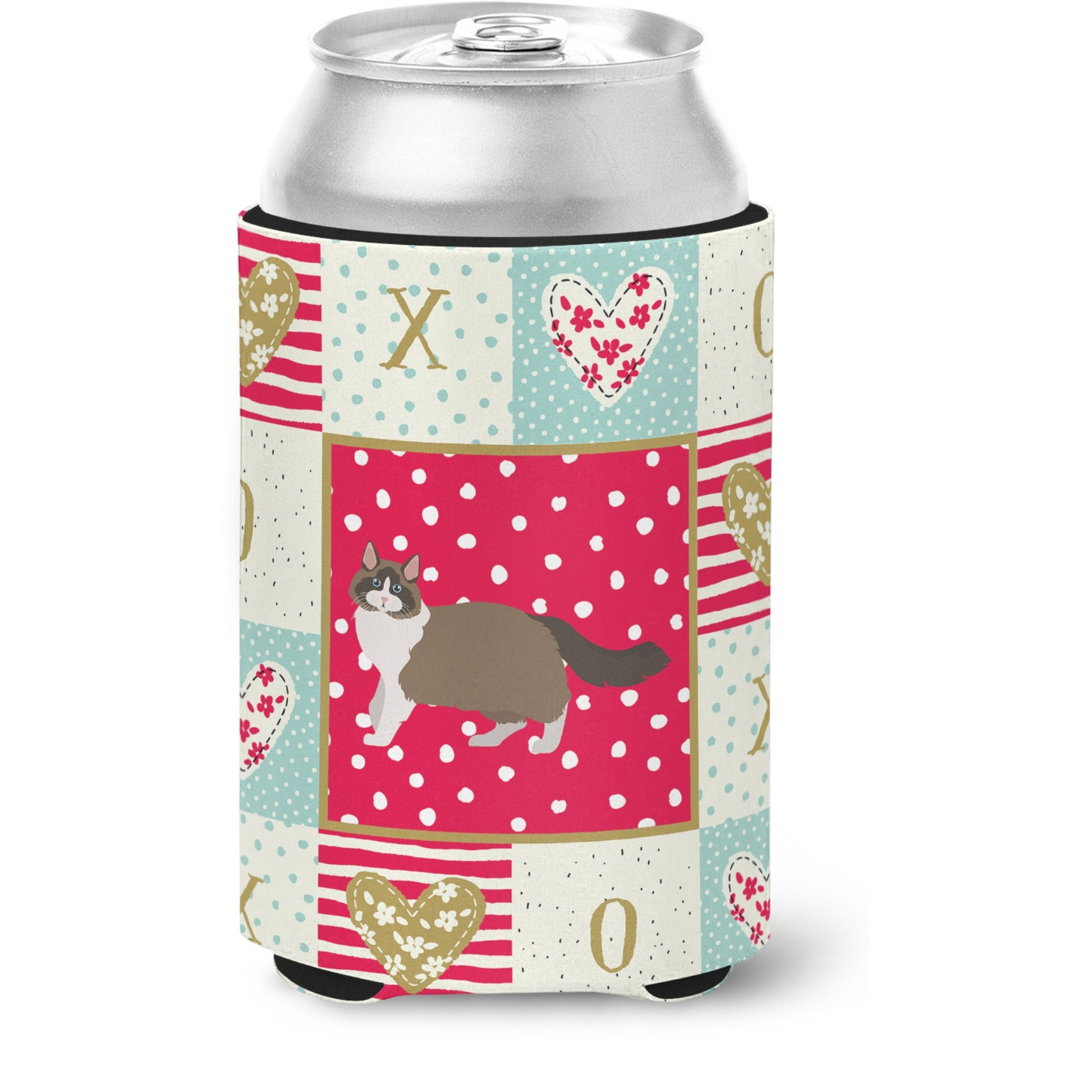 &quotCaroline's Treasures CK5686CC Ragdoll 1 Cat Love Can or Bottle Hugger cold-beverage-koozies, Multicolor"
