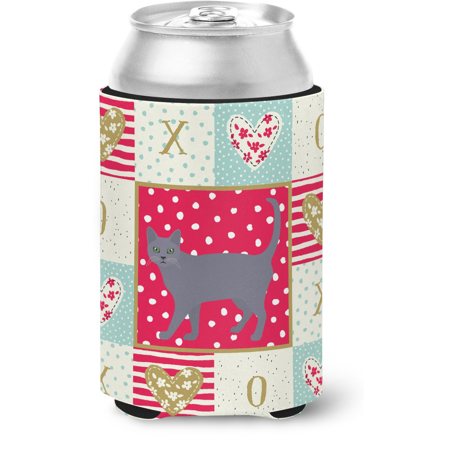 &quotCaroline's Treasures CK5632CC Korat 3 Cat Love Can or Bottle Hugger cold-beverage-koozies, Multicolor"