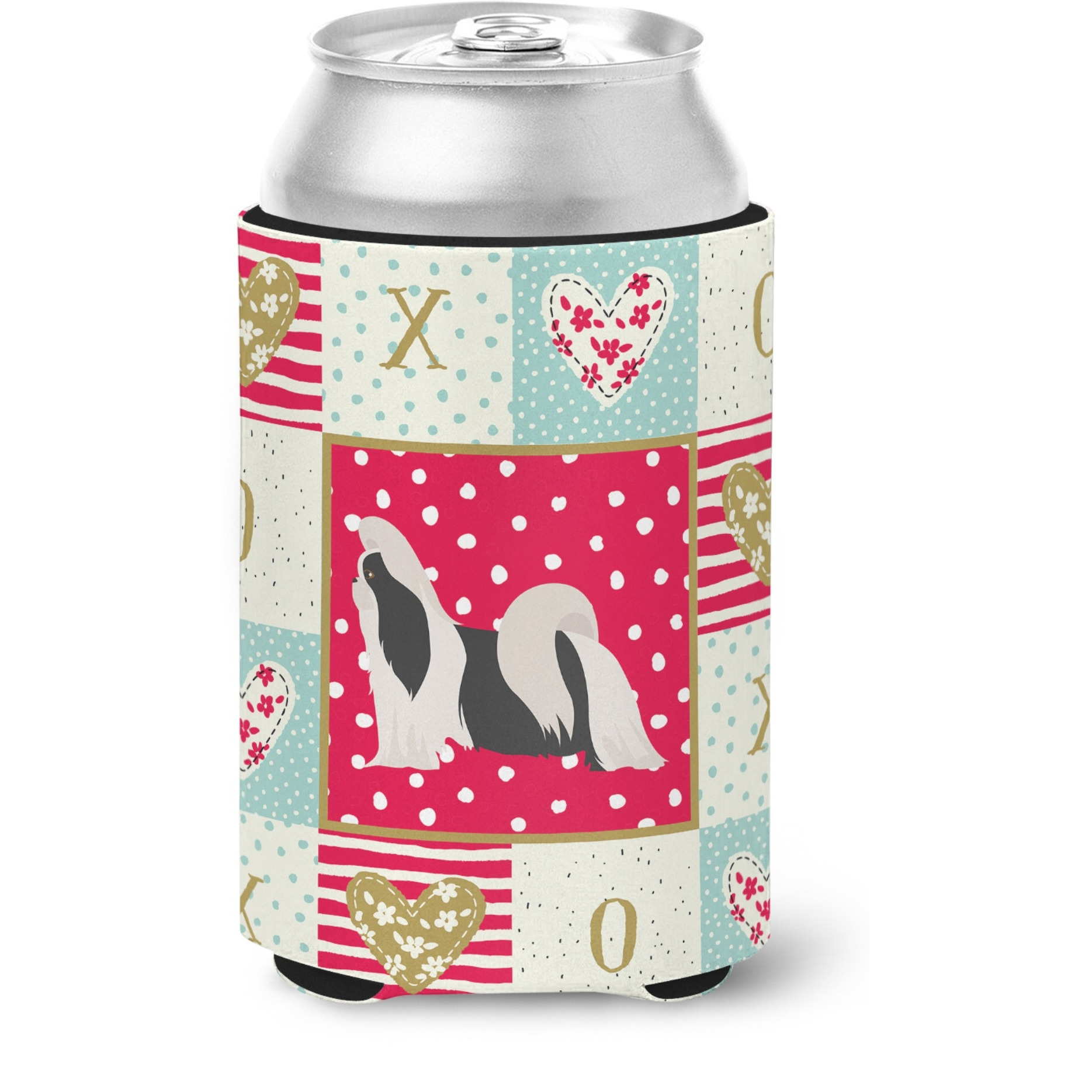 &quotCaroline's Treasures CK5843CC Imperial Shih Tzu Love Can or Bottle Hugger cold-beverage-koozies, Multicolor"