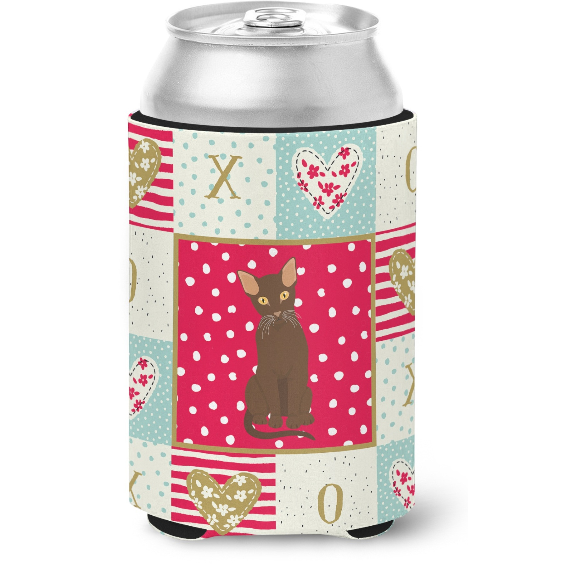 &quotCaroline's Treasures CK5797CC Suphalak Cat Love Can or Bottle Hugger cold-beverage-koozies, Multicolor"