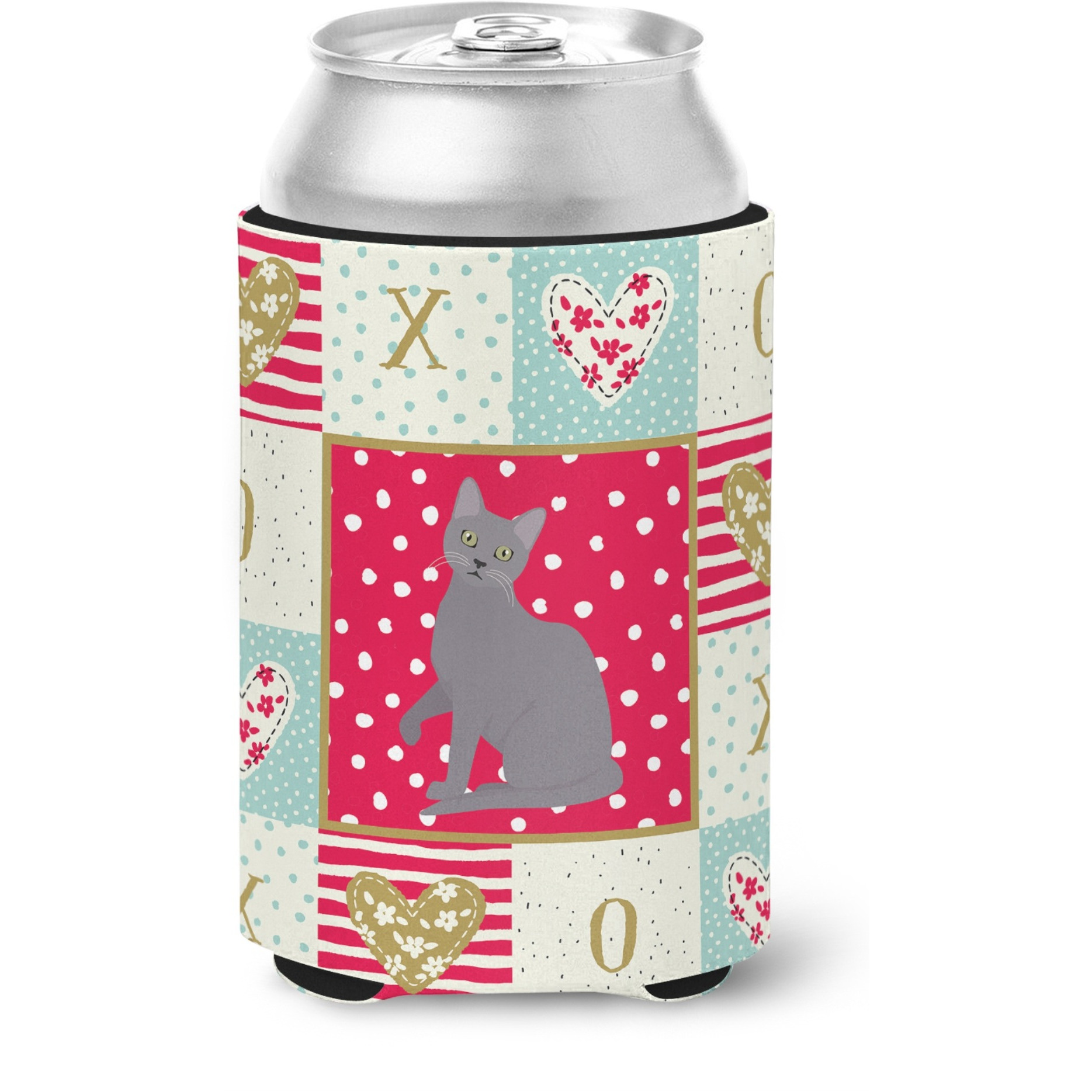 &quotCaroline's Treasures CK5767CC Korat Cat Love Can or Bottle Hugger cold-beverage-koozies, Multicolor"
