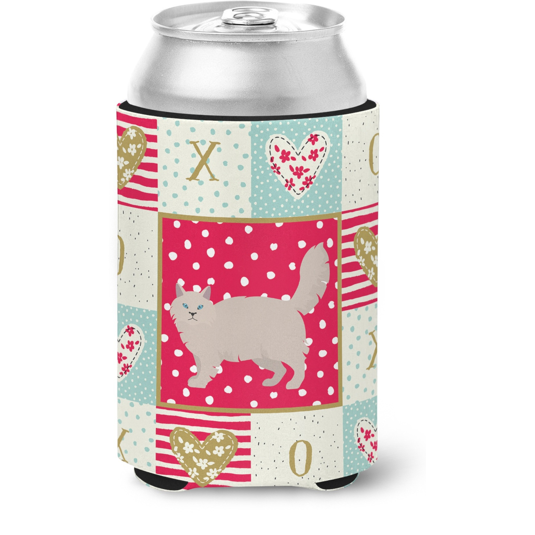 &quotCaroline's Treasures CK5709CC Siberian Forest 2 Cat Love Can or Bottle Hugger cold-beverage-koozies, Multicolor"
