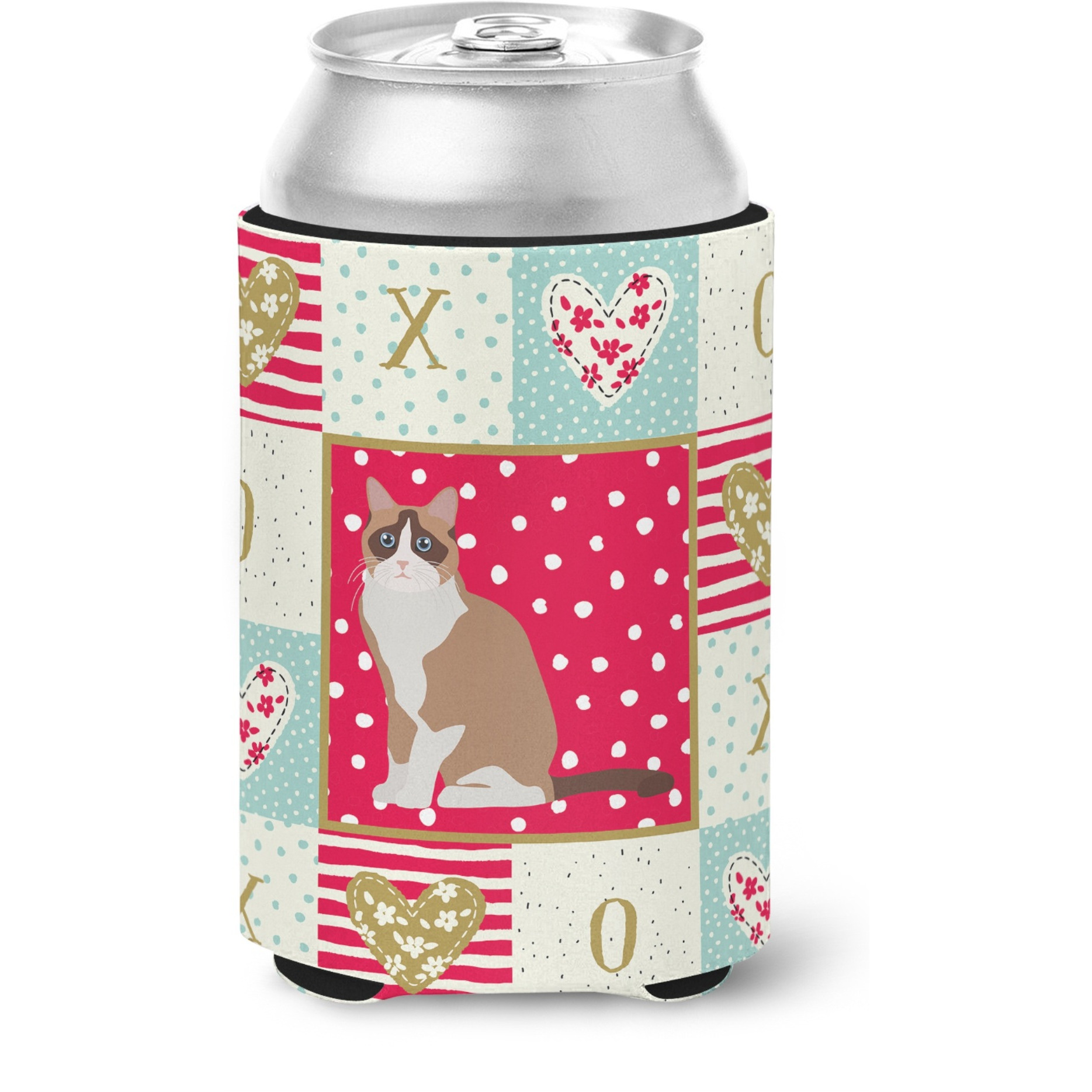 &quotCaroline's Treasures CK5792CC Snowshoe 2 Cat Love Can or Bottle Hugger cold-beverage-koozies, Multicolor"