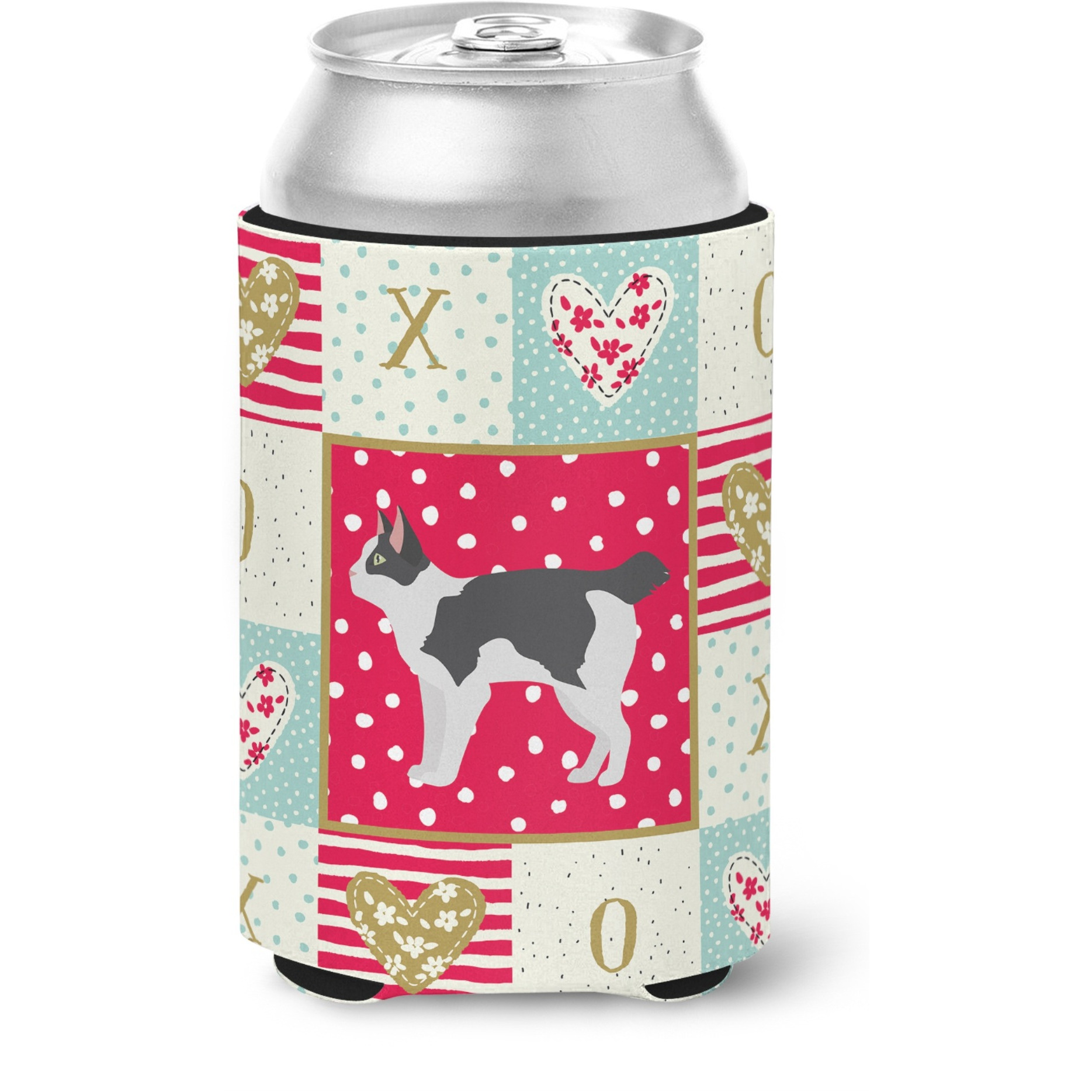 &quotCaroline's Treasures CK5627CC Japanese Bobtail Cat Love Can or Bottle Hugger cold-beverage-koozies, Multicolor"