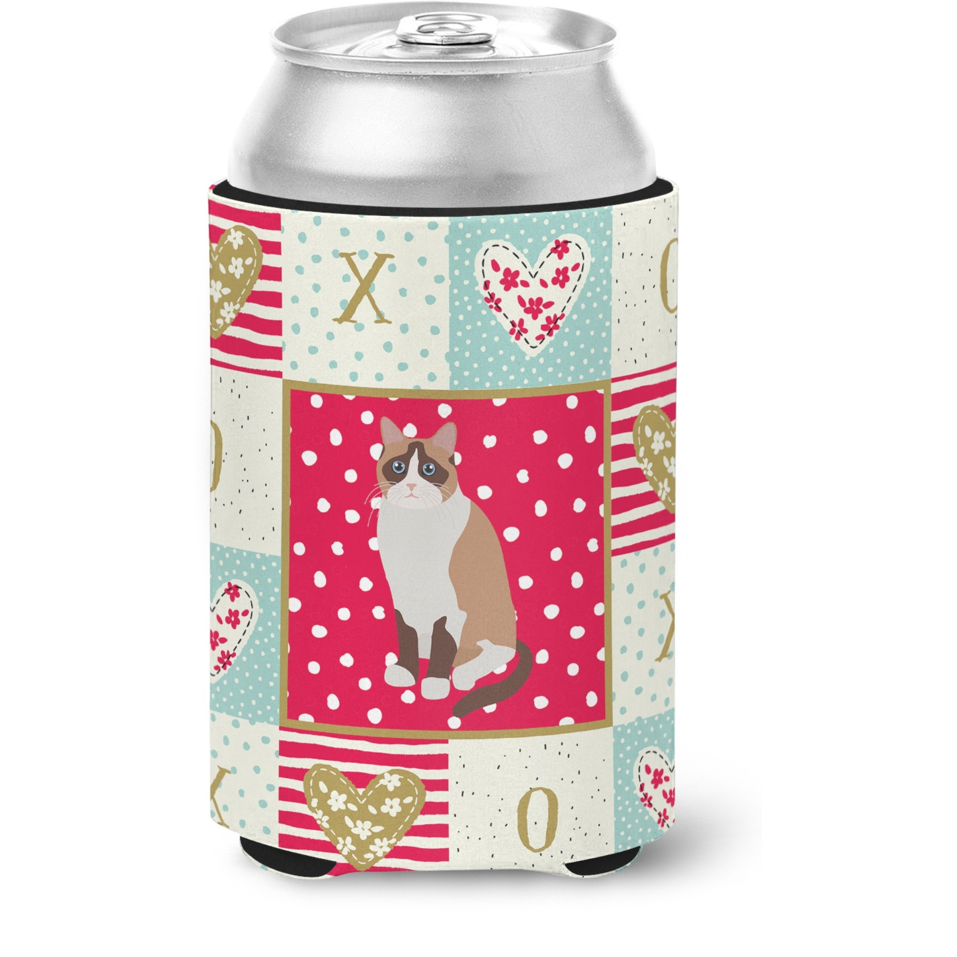 &quotCaroline's Treasures CK5791CC Snowshoe Cat Love Can or Bottle Hugger cold-beverage-koozies, Multicolor"
